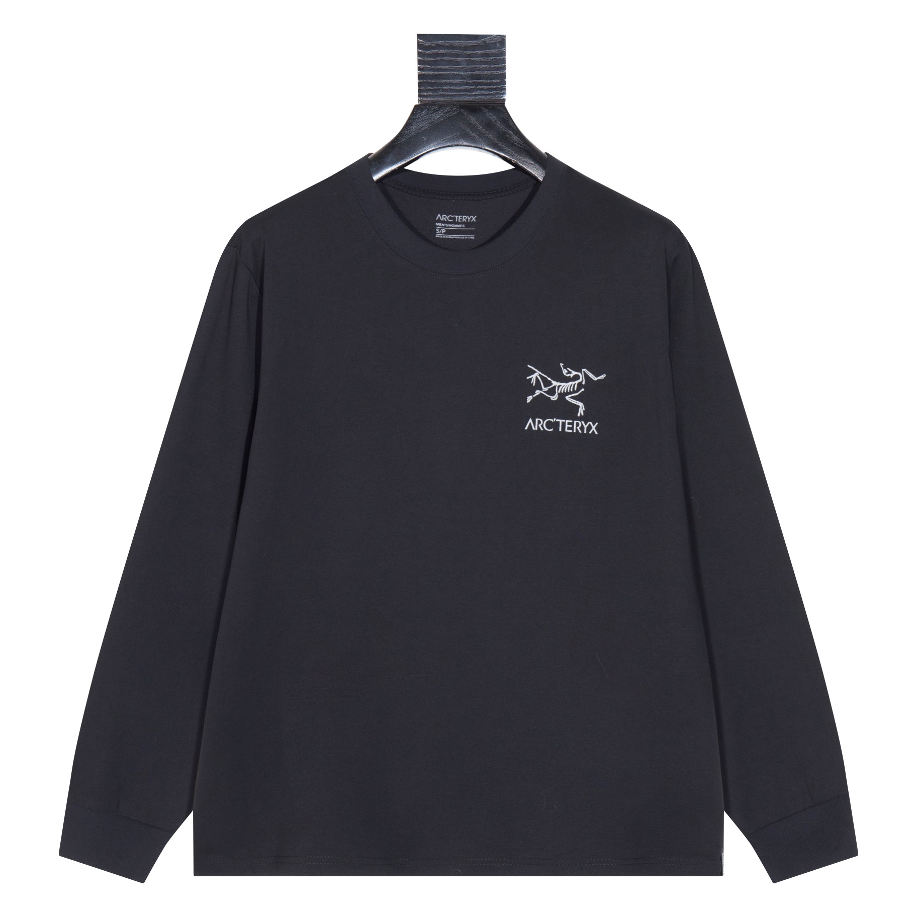 Versión alta de tela de doble hilo de 270 g Versión reflectante con logotipo, serie Arcteryx Cormac Logo LS Camiseta de…