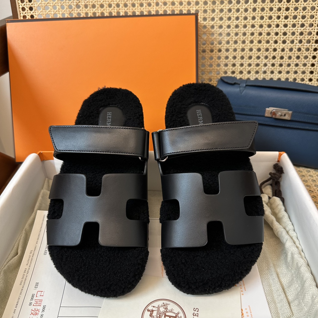 Hermes AAAA
 Shoes Sandals Unisex Cowhide TPU