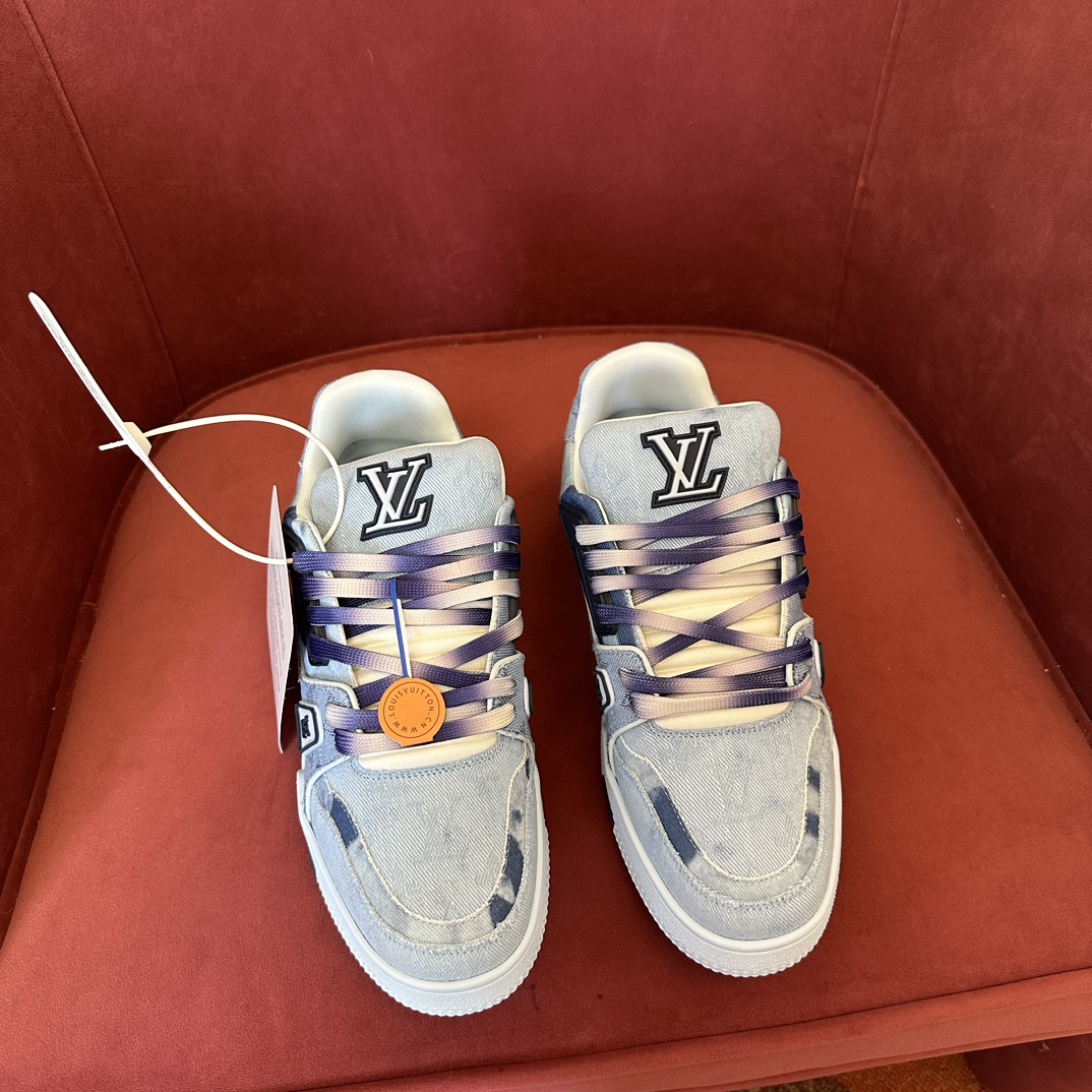 ¡Zapatillas deportivas LV Trainer 2024 Louis Vuitton! Compradas en Europa por 1W! Desarrollo de apertura explosiva, sue…