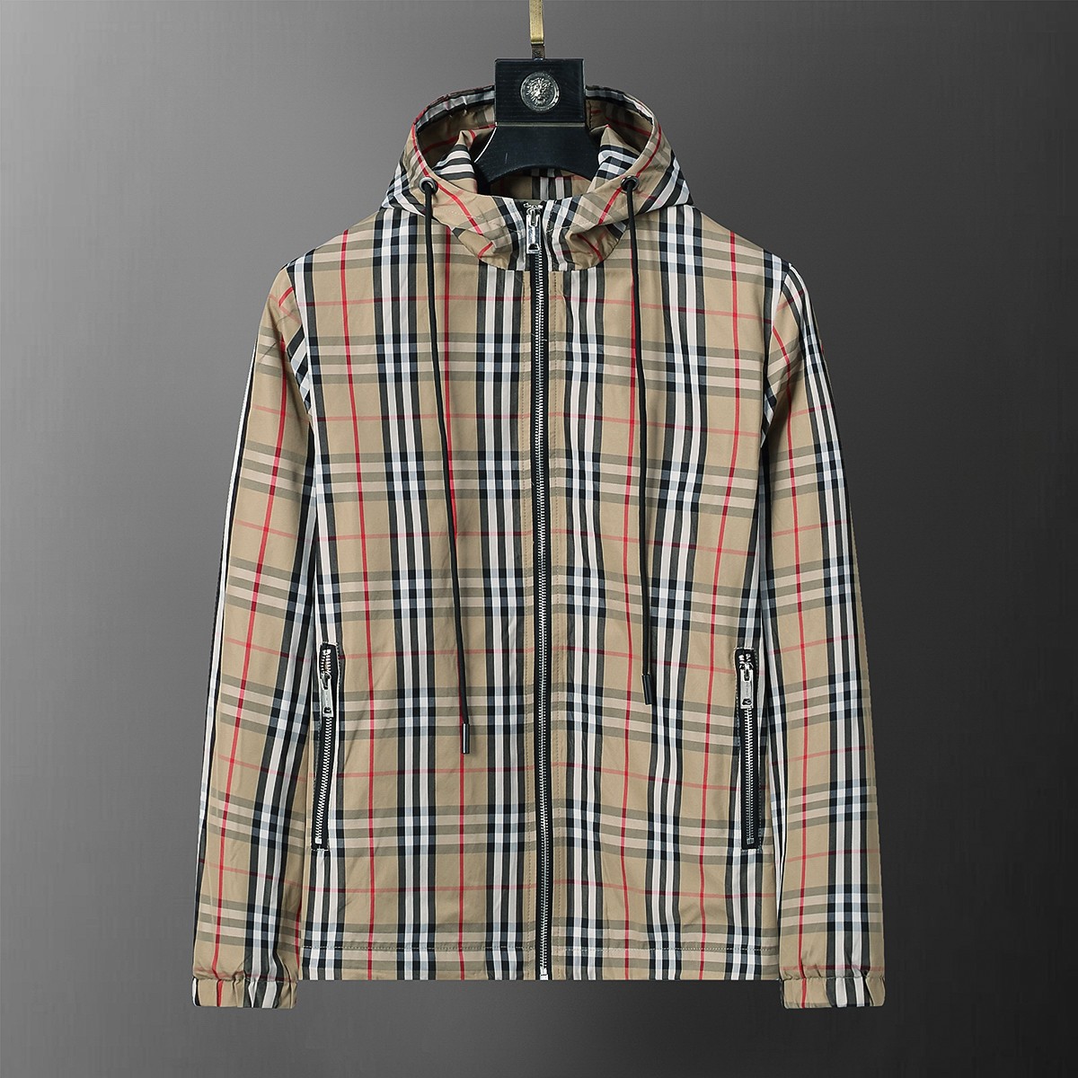 Nueva chaqueta cortavientos con capucha de principios de otoño 2024, sincronizada con la web oficial, clásico jacquard …