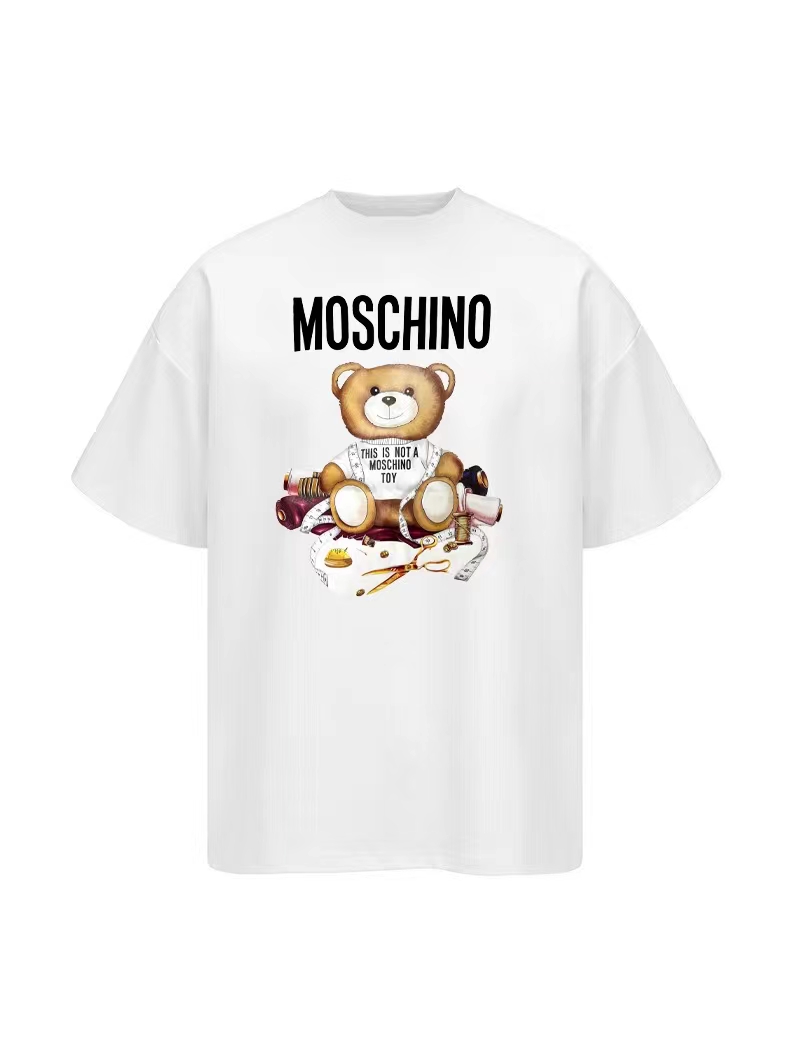 MOSCHIN* Moschino* MOS edición limitada estampado de oso sastre camiseta de manga corta. Tejido: algodón dobl…