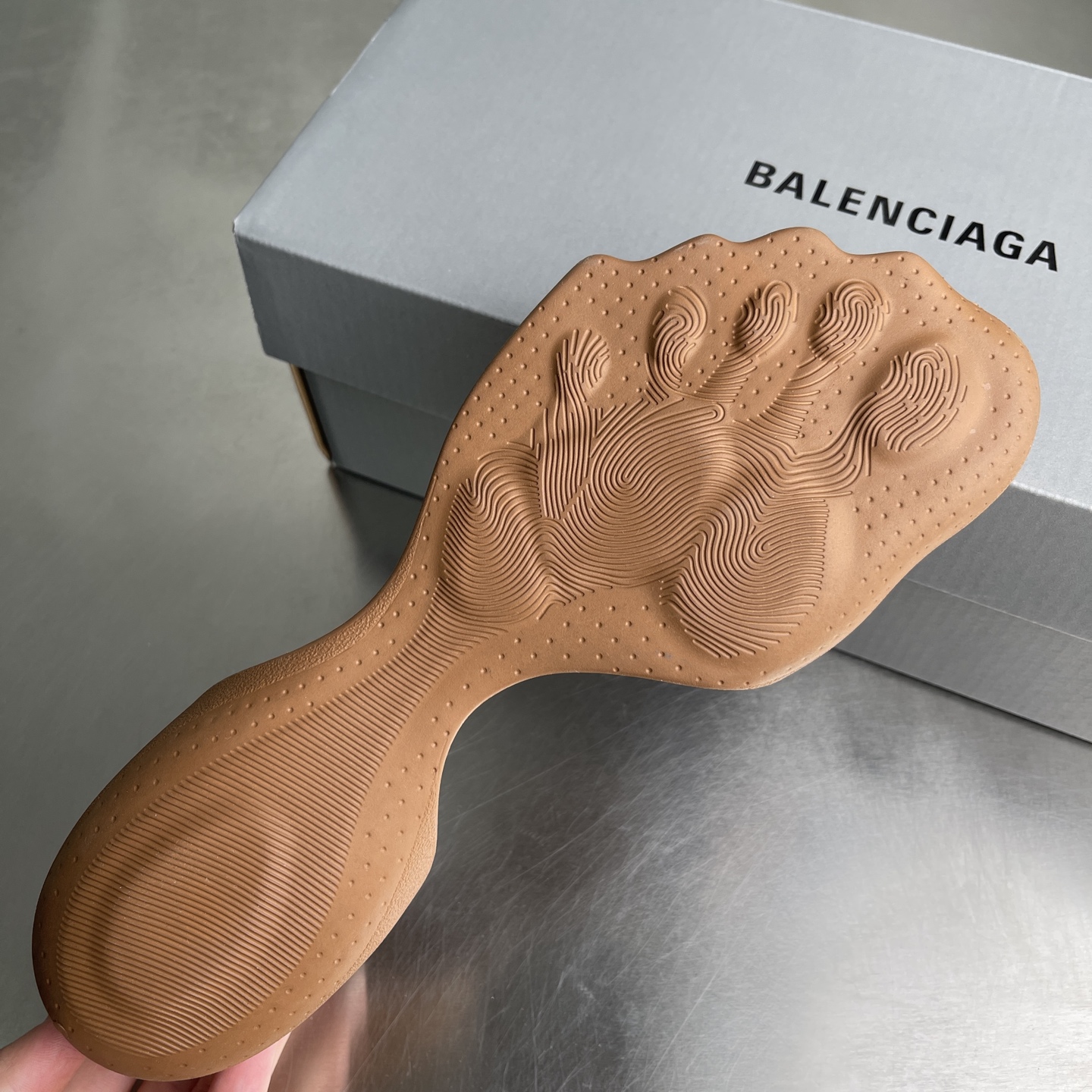 Balenciaga Sculpted Foot Shape Slide Sandals