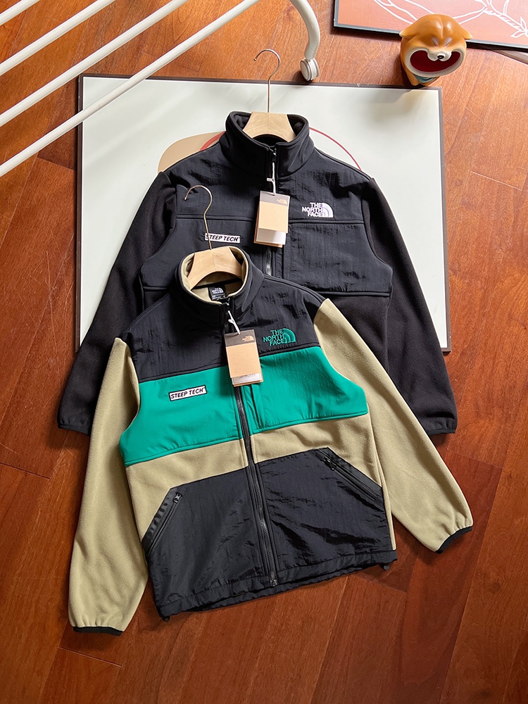 The North Face Kleding Jas &Jassen Zwart Groen Borduurwerk Unisex Vintage Casual