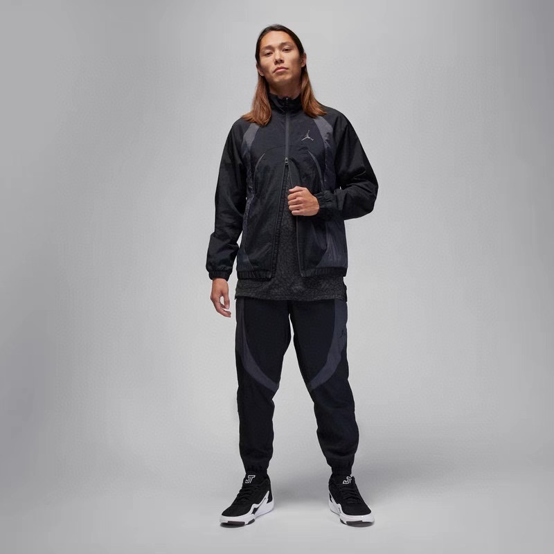 Air Jordan Kleding Jas &Jassen Broek Overhemden Trainingspak Zwart Splijten Wintercollectie Casual