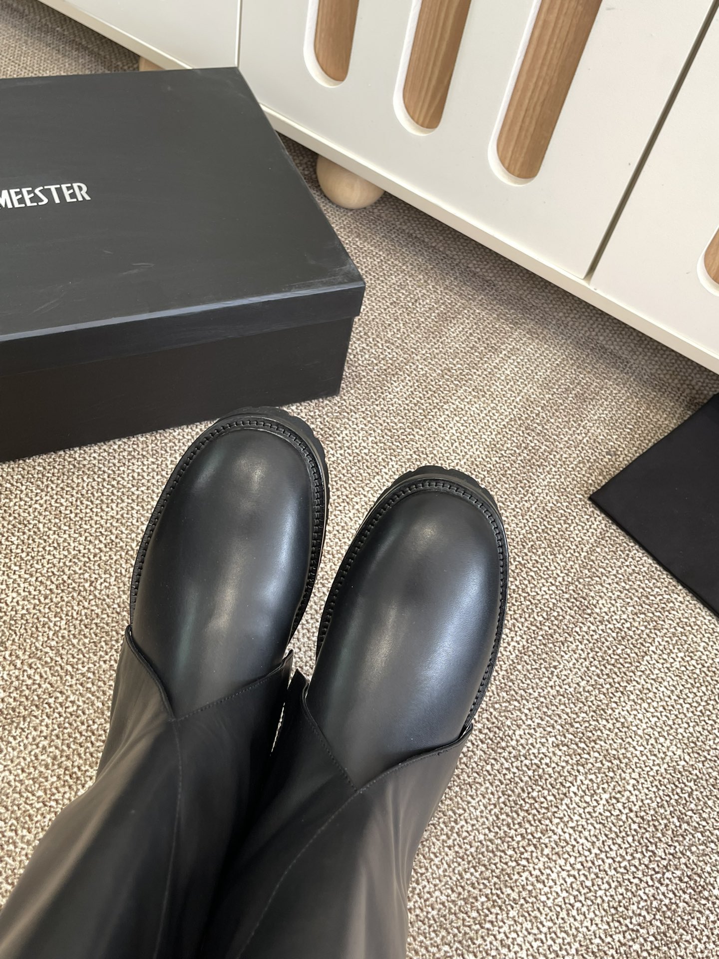 Title: Ann Demeulemeester Magic Knight Boots Description Summary: Upgrade to unique Ann Dem knight boots with calf pellets, dark wax style, ZP soles, and modern elements. - 图片 7