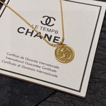 Chanel Jewelry Necklaces & Pendants Buy Cheap
 Yellow Polishing Brass Frosted Vintage