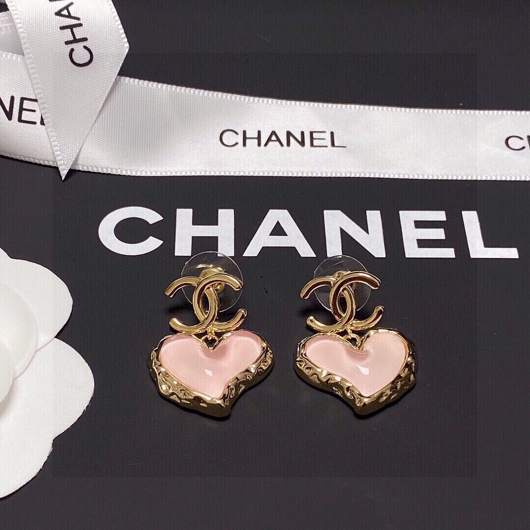 Chanel Jewelry Earring Yellow Brass Fashion