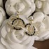 Chanel Luxury Jewelry Earring Black White Yellow 925 Silver Brass Genuine Leather Sheepskin