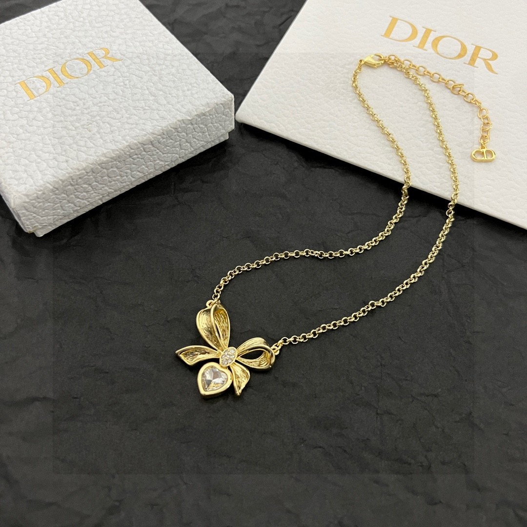 Dior迪奥项链精选原版一致黄铜材质甜美气质高雅
