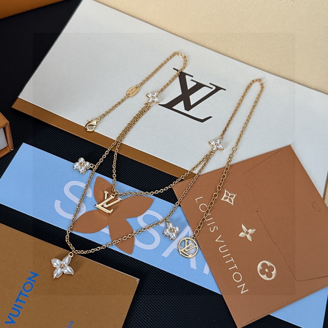 Louis Vuitton Sieraden Kettingen&hangers Geel Messing