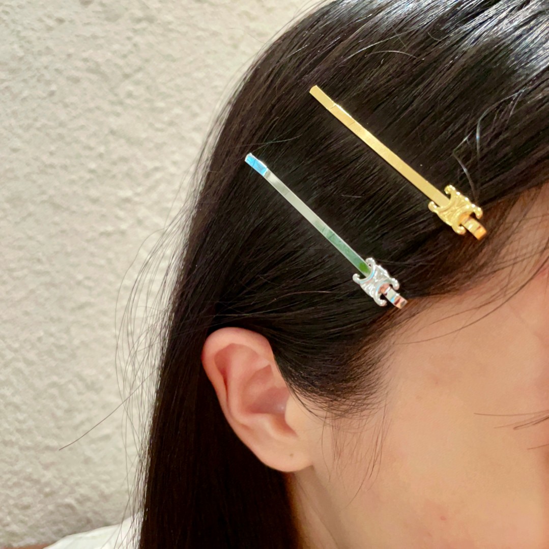 Bold Celine Hair Clips: Fashionable Set for Simple Style at ¥138 - 图片 1