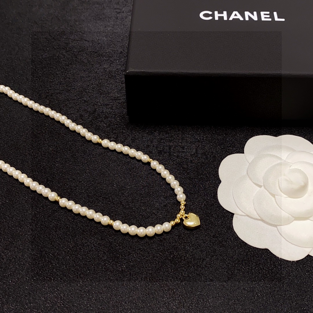 Chanel 小红书推荐 香奈儿Chanel最新款 韩版珍珠项链 超个性 百搭款特别特别赞
