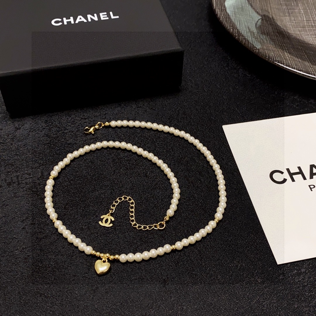 Chanel 小红书推荐 香奈儿Chanel最新款 韩版珍珠项链 超个性 百搭款特别特别赞