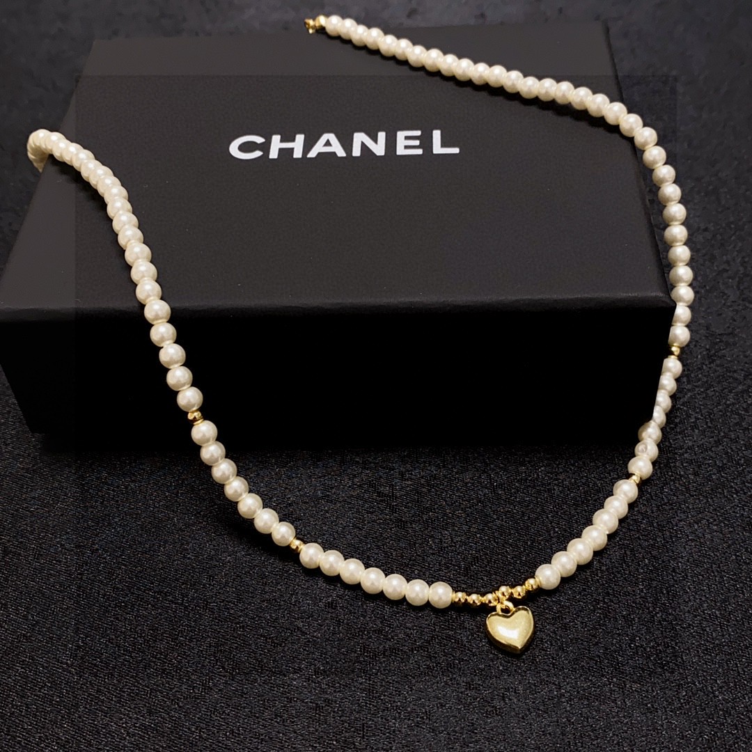 Chanel 小红书推荐 香奈儿Chanel最新款 韩版珍珠项链 超个性 百搭款特别特别赞