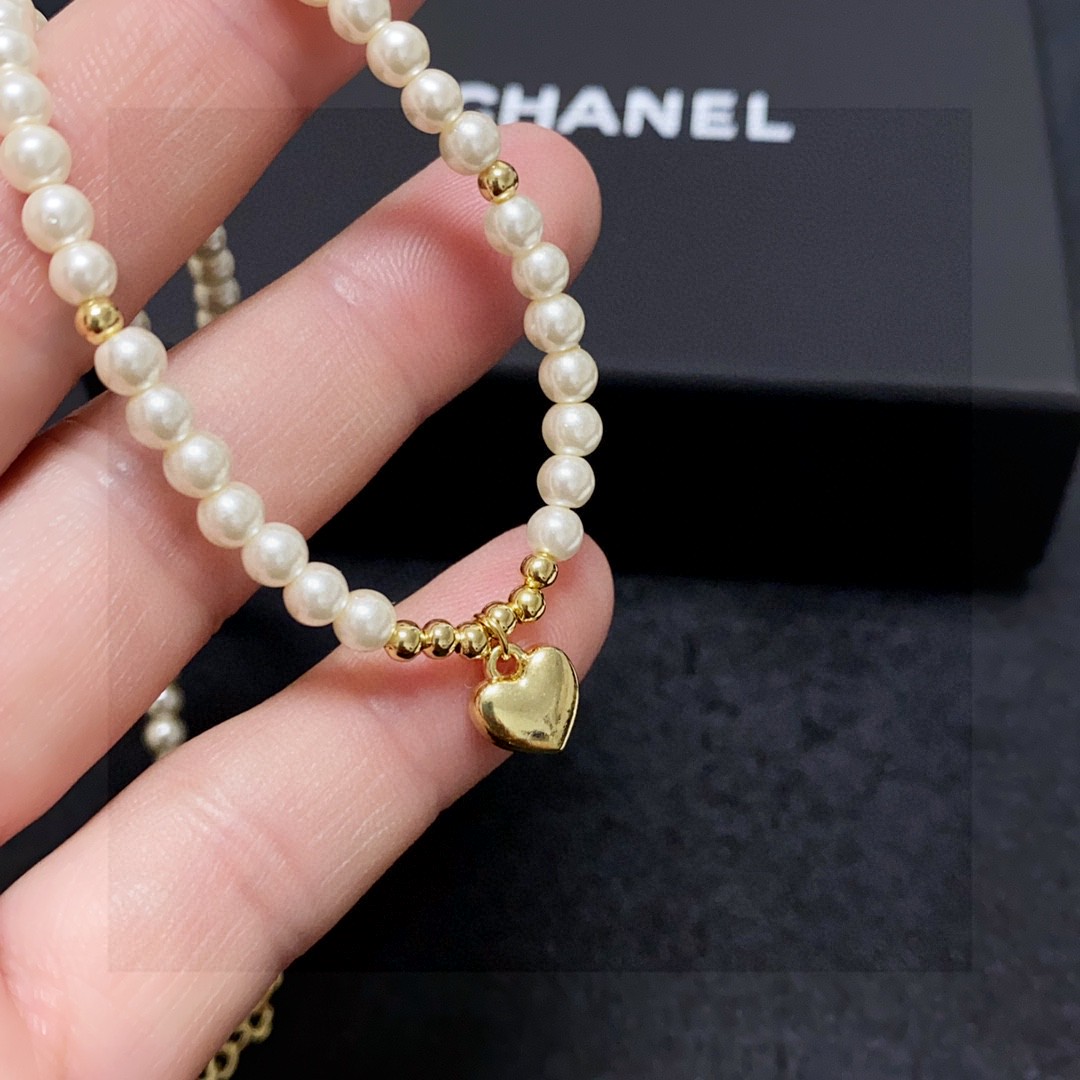 Chanel 小红书推荐 香奈儿Chanel最新款 韩版珍珠项链 超个性 百搭款特别特别赞
