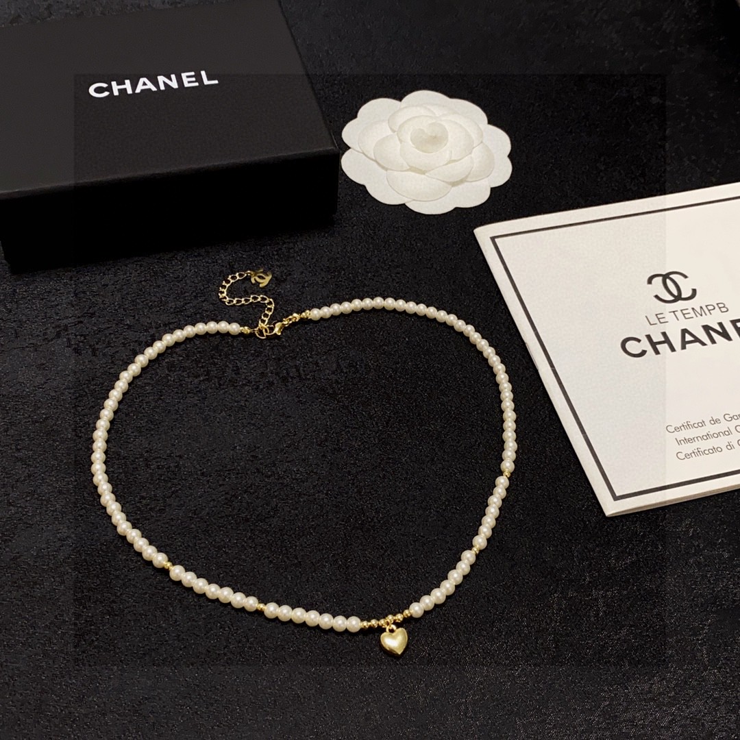 Chanel 小红书推荐 香奈儿Chanel最新款 韩版珍珠项链 超个性 百搭款特别特别赞