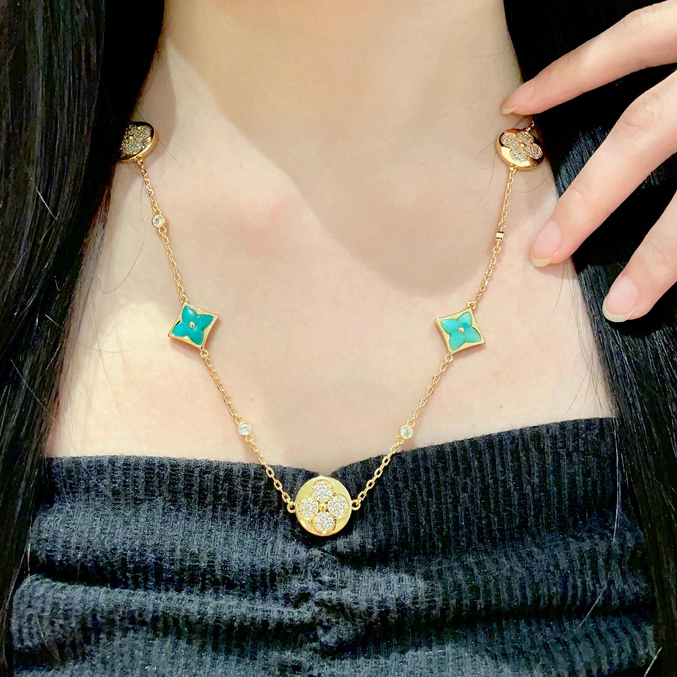 💥💥Louis Vuitton 路易威登 设计独特 (用LV经典之作图形理念)👋好看🧚‍♀️项链 超级无