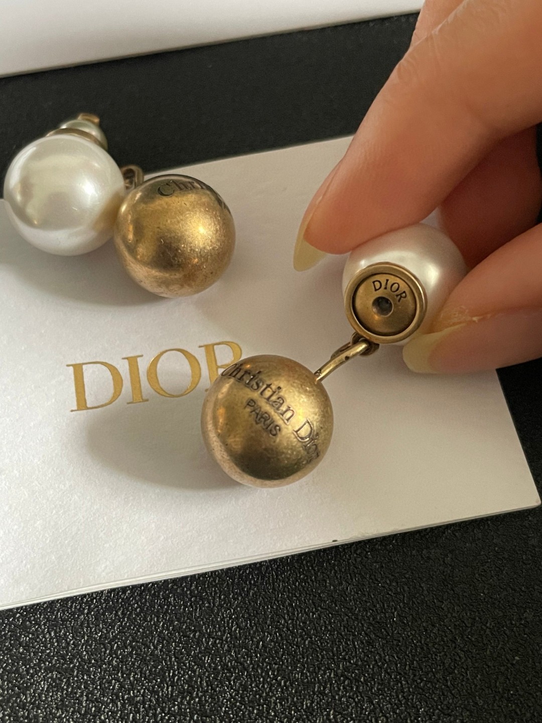 👑Dior 迪奥 中古 耳环 专柜一致上新 精选原版一致 黄铜材质 甜美气质高