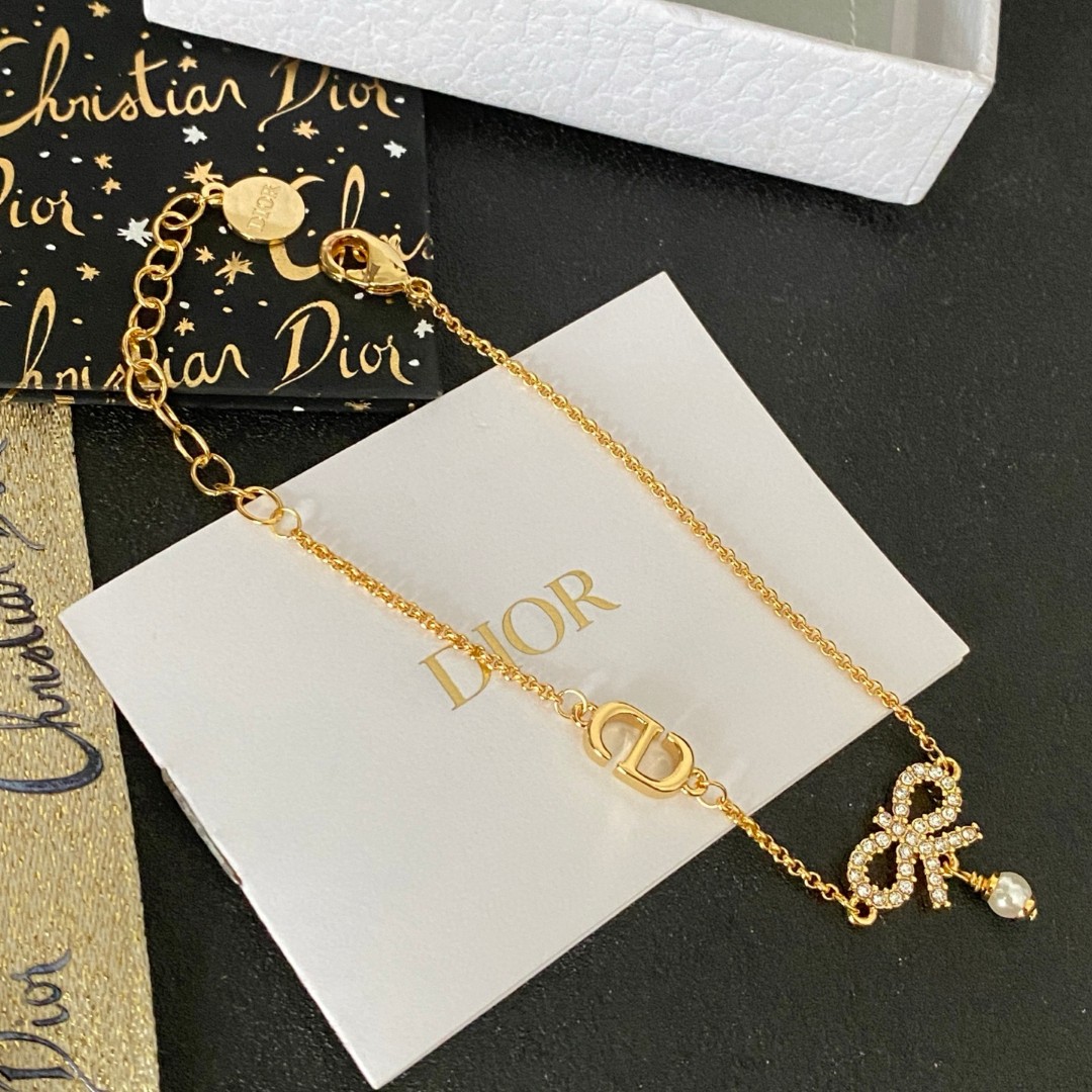 👑Dior 迪奥 中古 手链 专柜一致上新 精选原版一致 黄铜材质 甜美气质高雅.