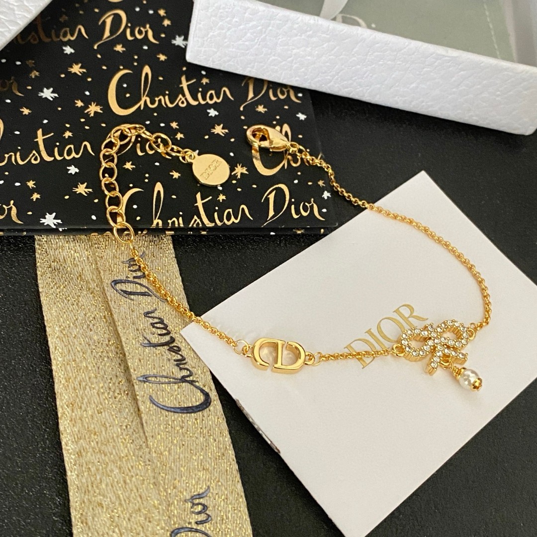 👑Dior 迪奥 中古 手链 专柜一致上新 精选原版一致 黄铜材质 甜美气质高雅.