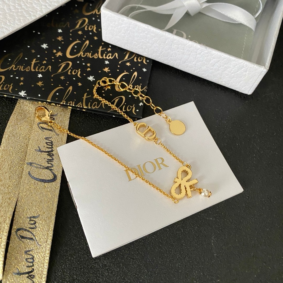 👑Dior 迪奥 中古 手链 专柜一致上新 精选原版一致 黄铜材质 甜美气质高雅.