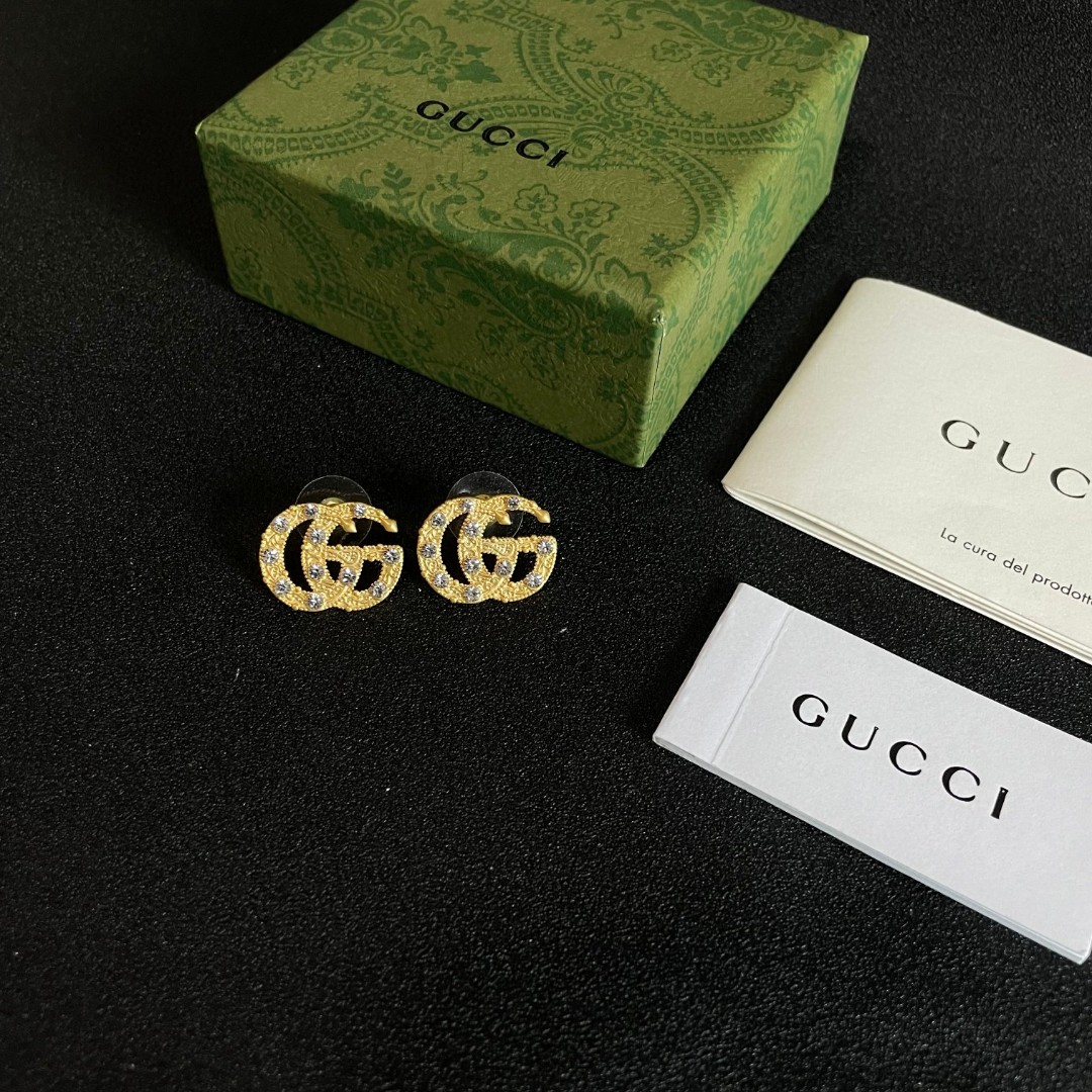 🔥实拍古驰Gucci高端现货供应 古驰双G耳钉耳环，高端品质，专柜同材质，真正黄铜，离子电镀，独家实拍图