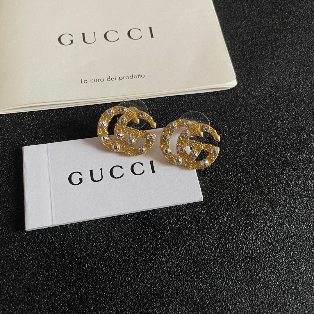 🔥实拍古驰Gucci高端现货供应 古驰双G耳钉耳环，高端品质，专柜同材质，真正黄铜，离子电镀，独家实拍图