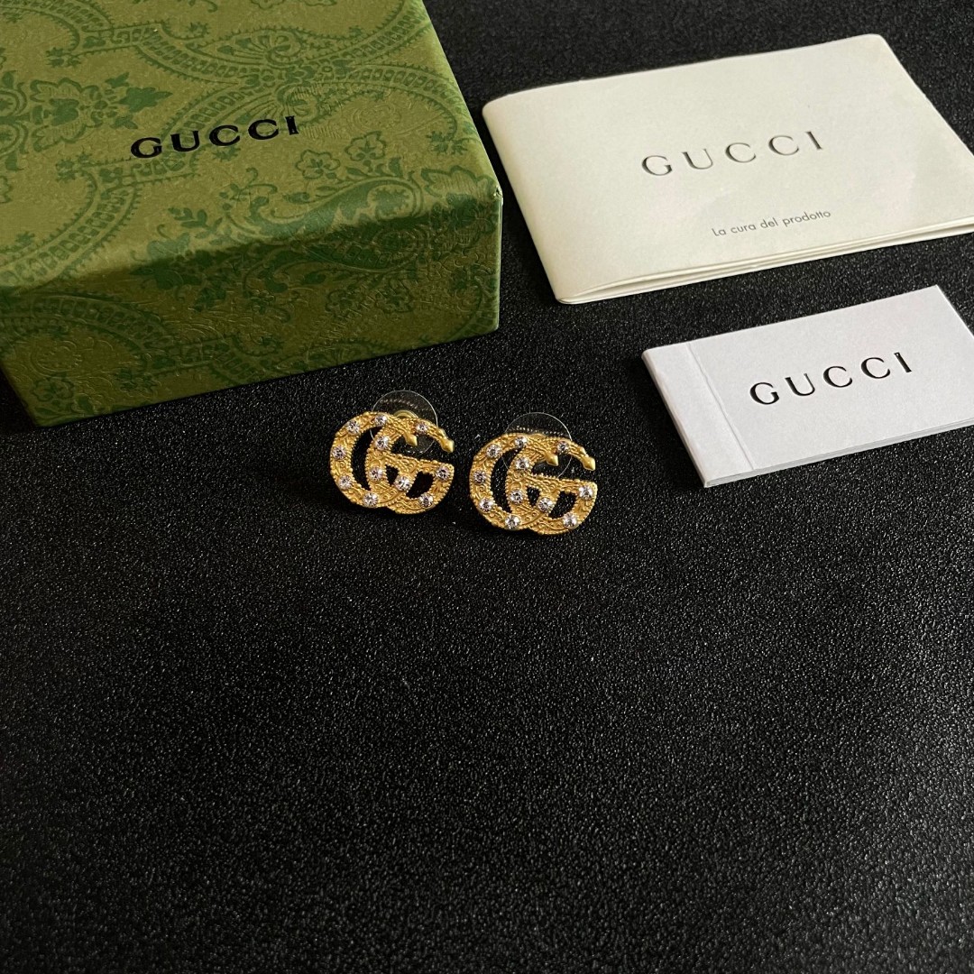 🔥实拍古驰Gucci高端现货供应 古驰双G耳钉耳环，高端品质，专柜同材质，真正黄铜，离子电镀，独家实拍图