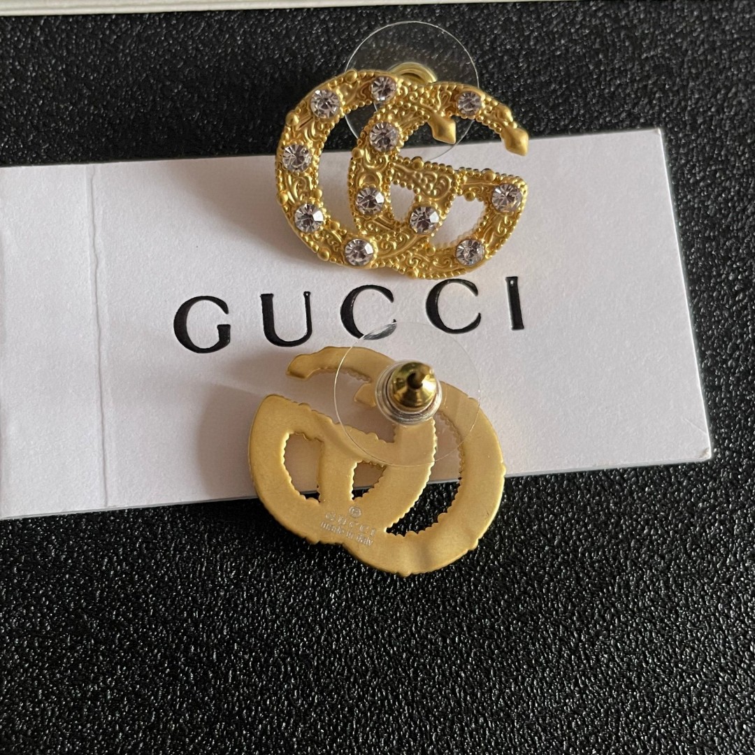 🔥实拍古驰Gucci高端现货供应 古驰双G耳钉耳环，高端品质，专柜同材质，真正黄铜，离子电镀，独家实拍图