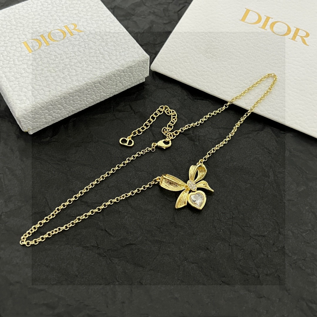 👑Dior 迪奥 项链 精选原版一致 黄铜材质 甜美气质高雅