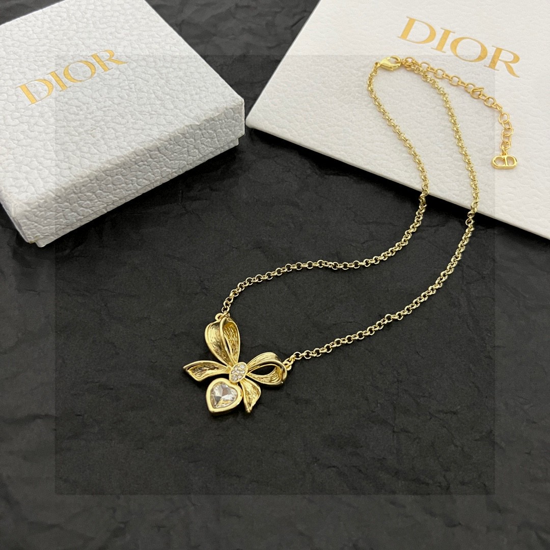 👑Dior 迪奥 项链 精选原版一致 黄铜材质 甜美气质高雅