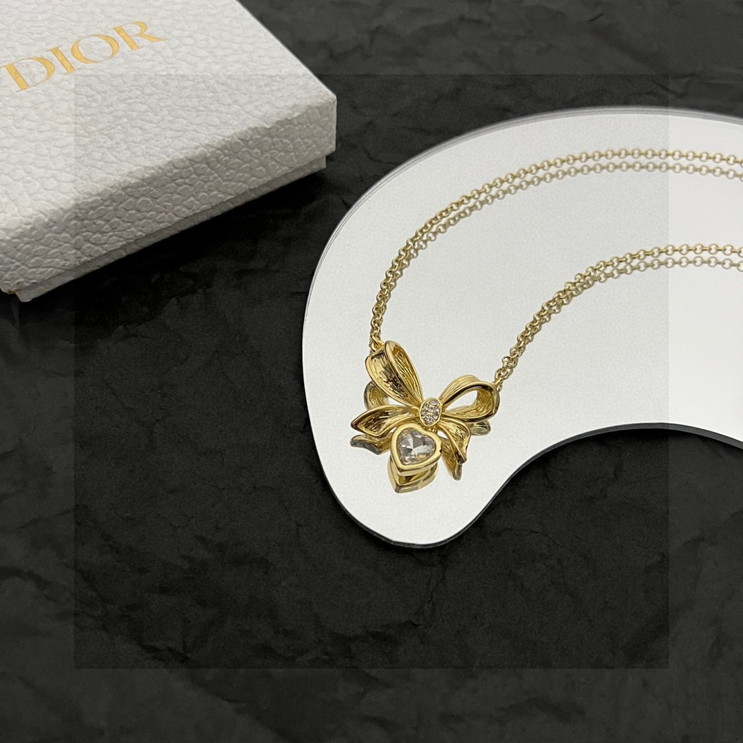 👑Dior 迪奥 项链 精选原版一致 黄铜材质 甜美气质高雅