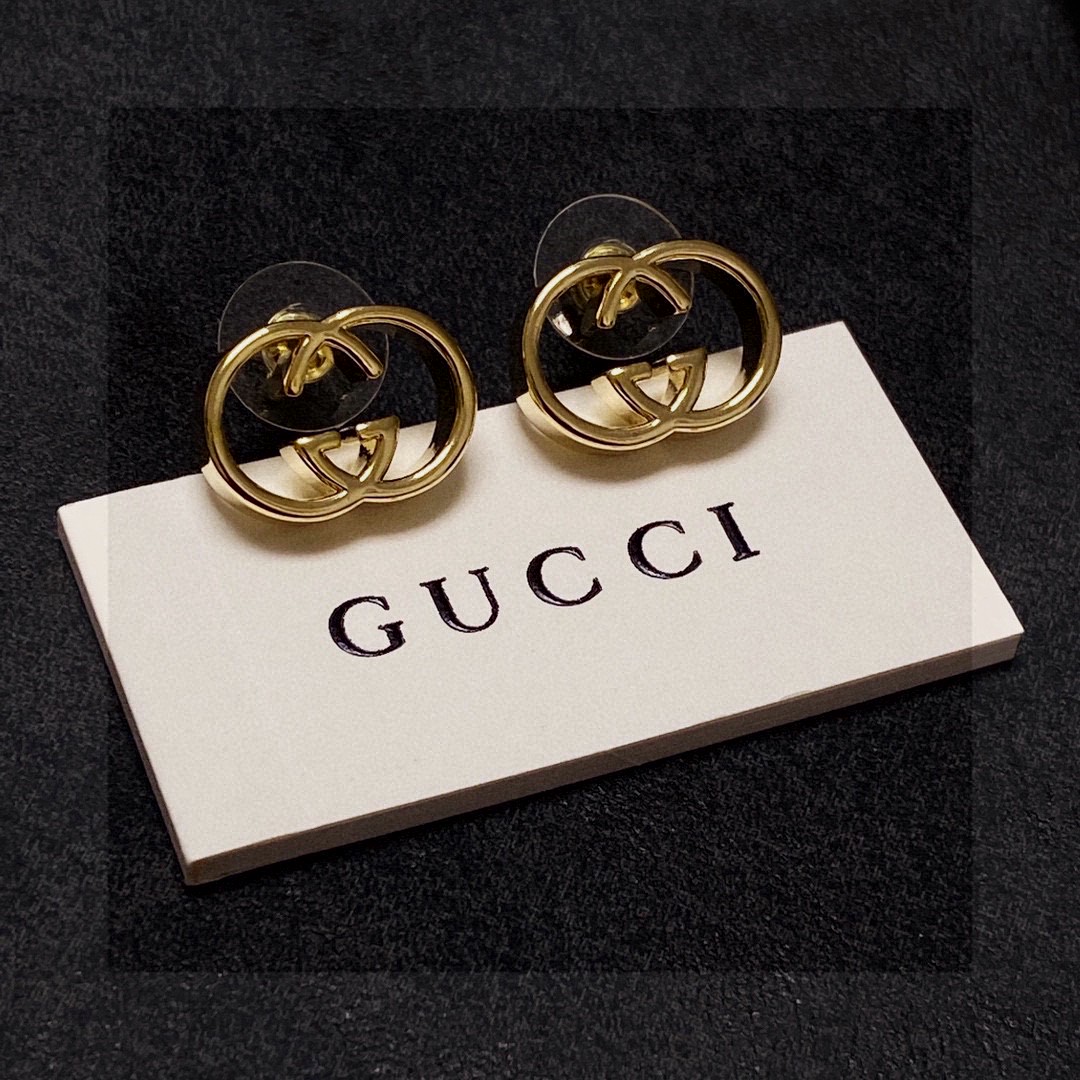 🔥实拍古驰Gucci高端现货供应 古驰双G珍珠耳钉耳环，高端品质，专柜同材质，真正黄铜，离子电镀，独家实