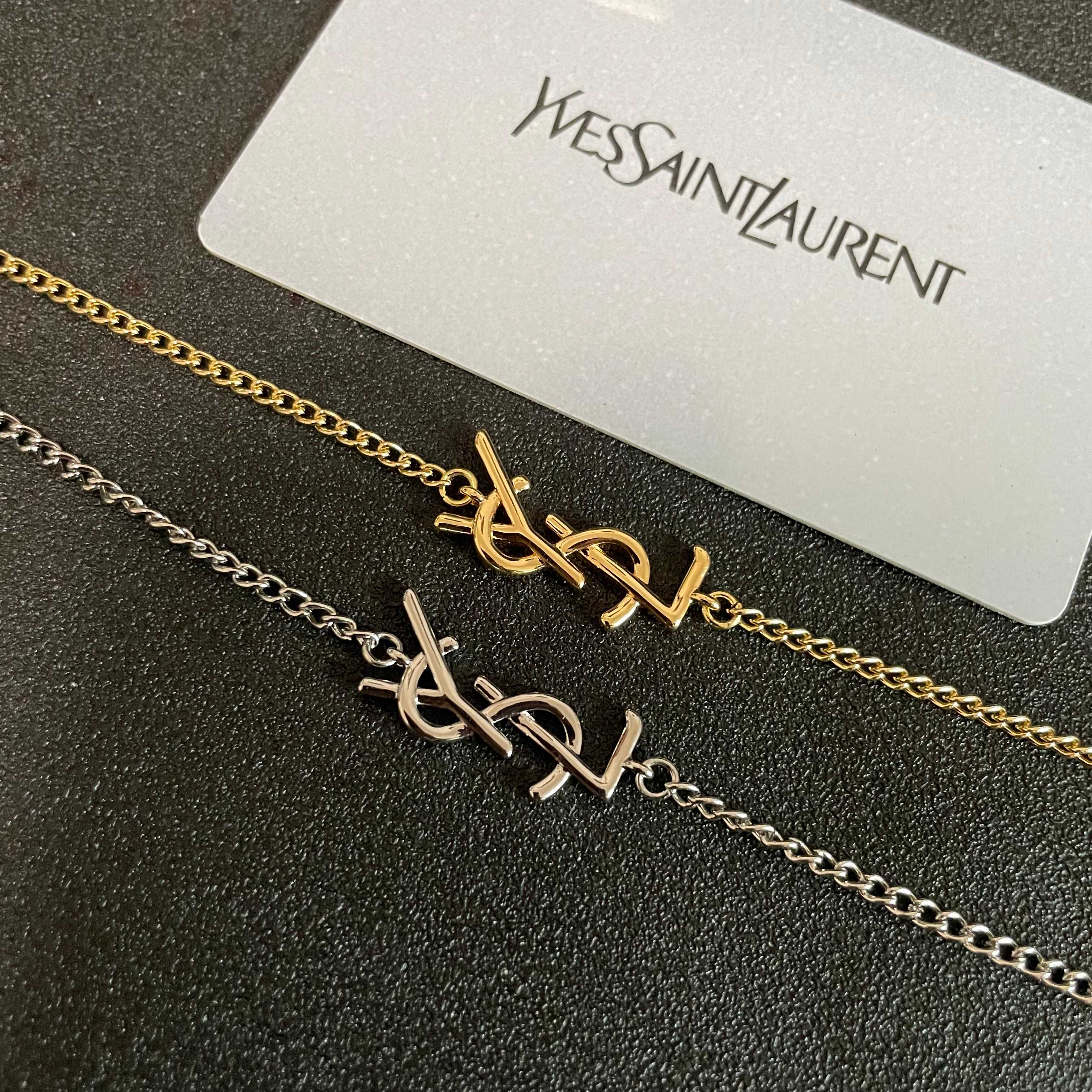 ⭕️新款YSL 圣罗兰项链👍原装黄铜材质 Yves Saint Laurent 创立于1961年 优雅抽