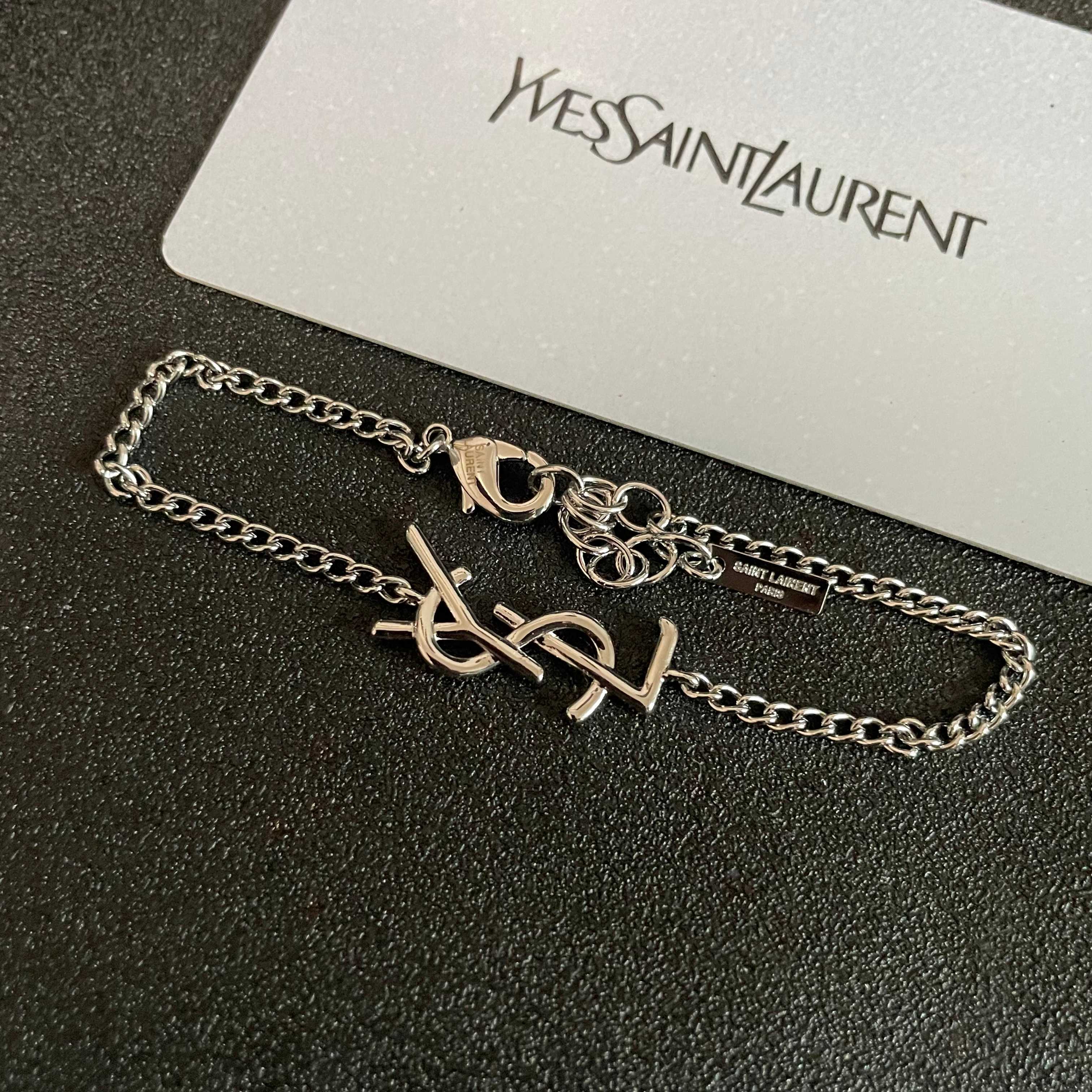⭕️新款YSL 圣罗兰手链👍原装黄铜材质 Yves Saint Laurent 创立于1961年 优雅抽
