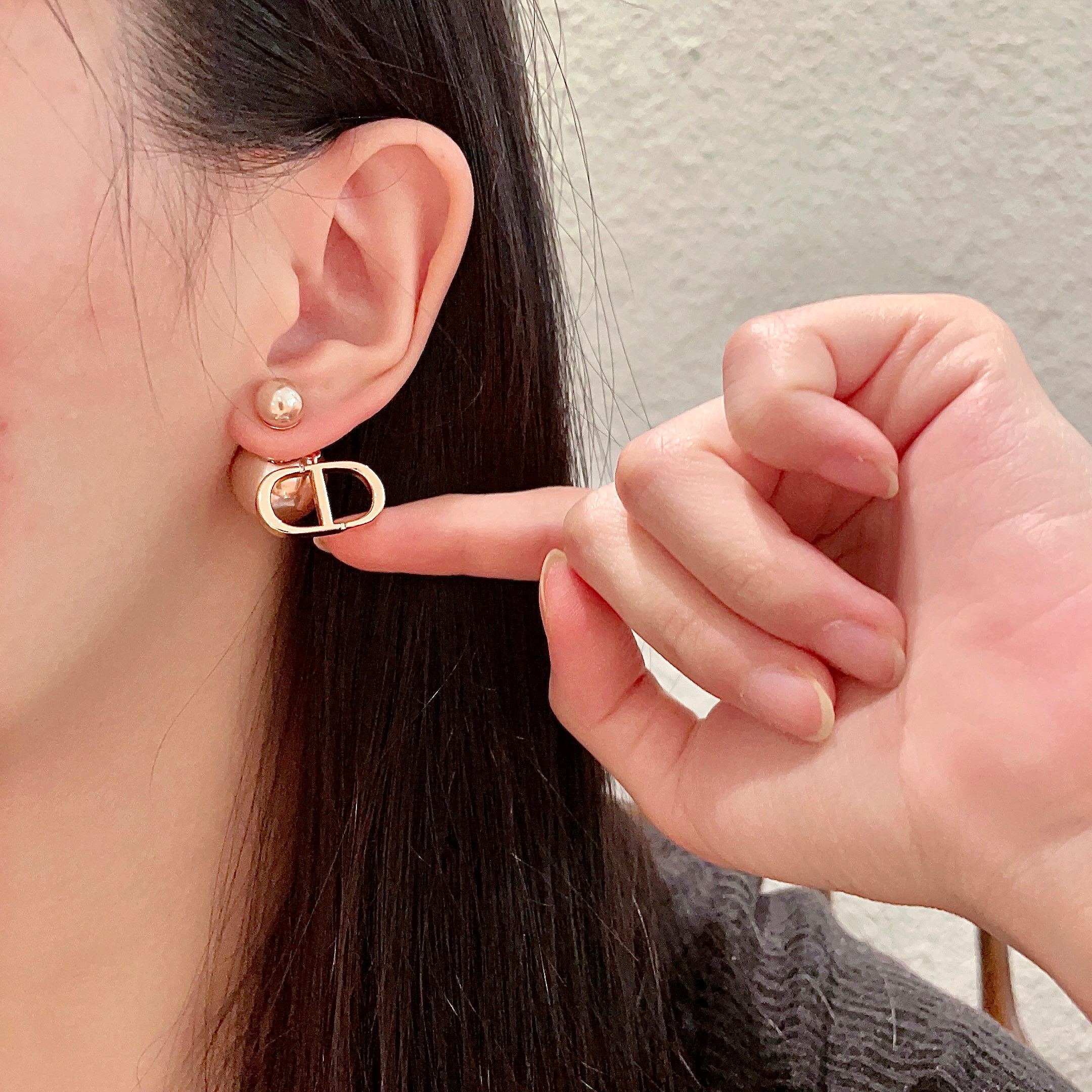 👑Dior 迪奥 中古 耳环 专柜一致上新 精选原版一致 黄铜材质 甜美气质高