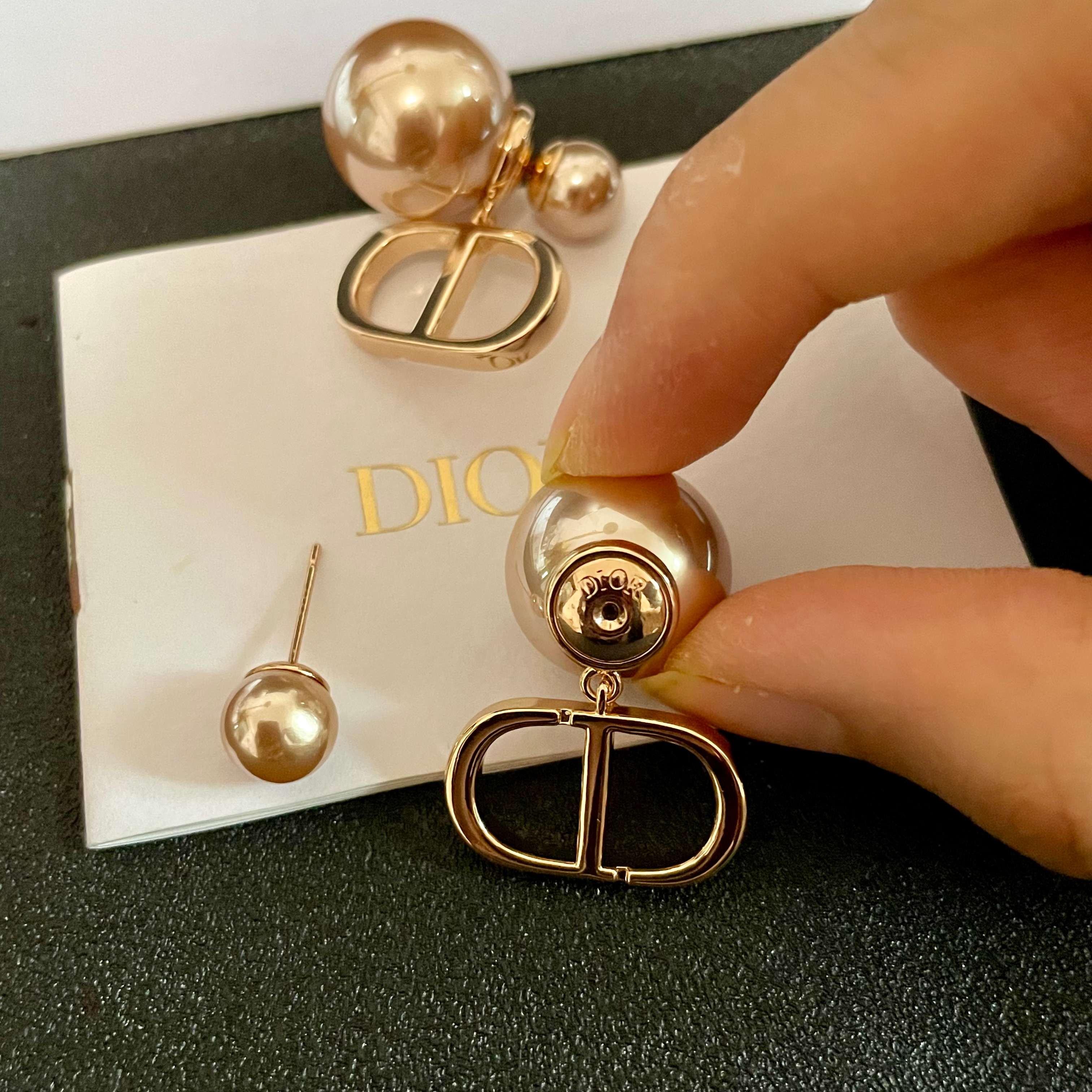 👑Dior 迪奥 中古 耳环 专柜一致上新 精选原版一致 黄铜材质 甜美气质高