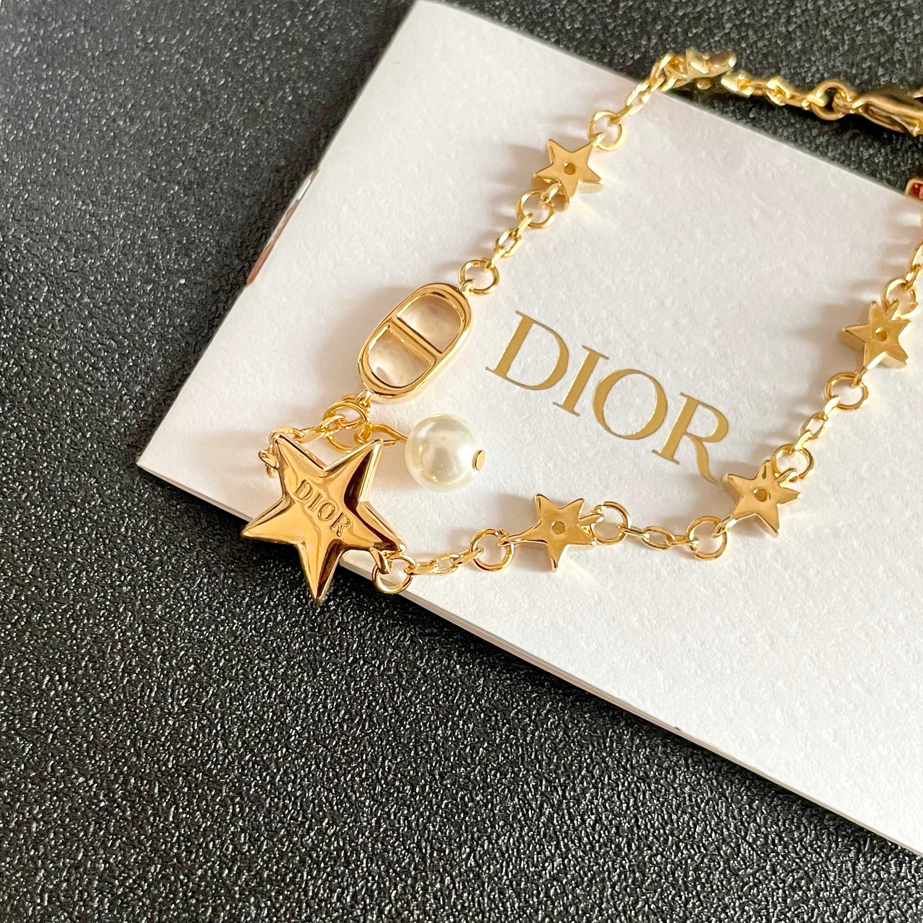 👑Dior 迪奥  中古 手链 专柜一致上新 精选原版一致 黄铜材质 甜美气质高雅.