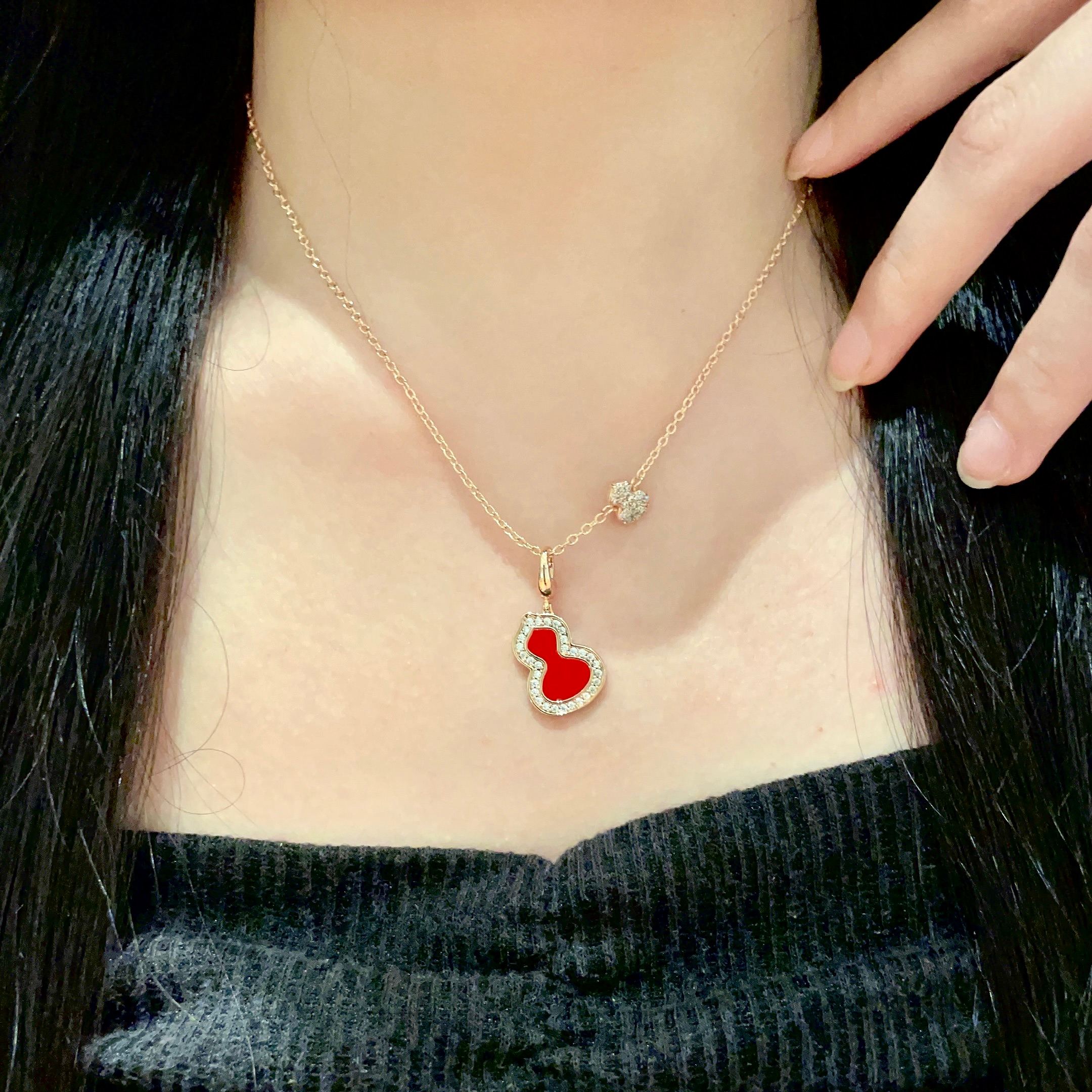  精工版本👼麒麟葫芦红贝母项链 ✨葫芦谐音＂福禄＂，寓意有福！好看又有内涵，简直毫无抵抗力！高品质，超精