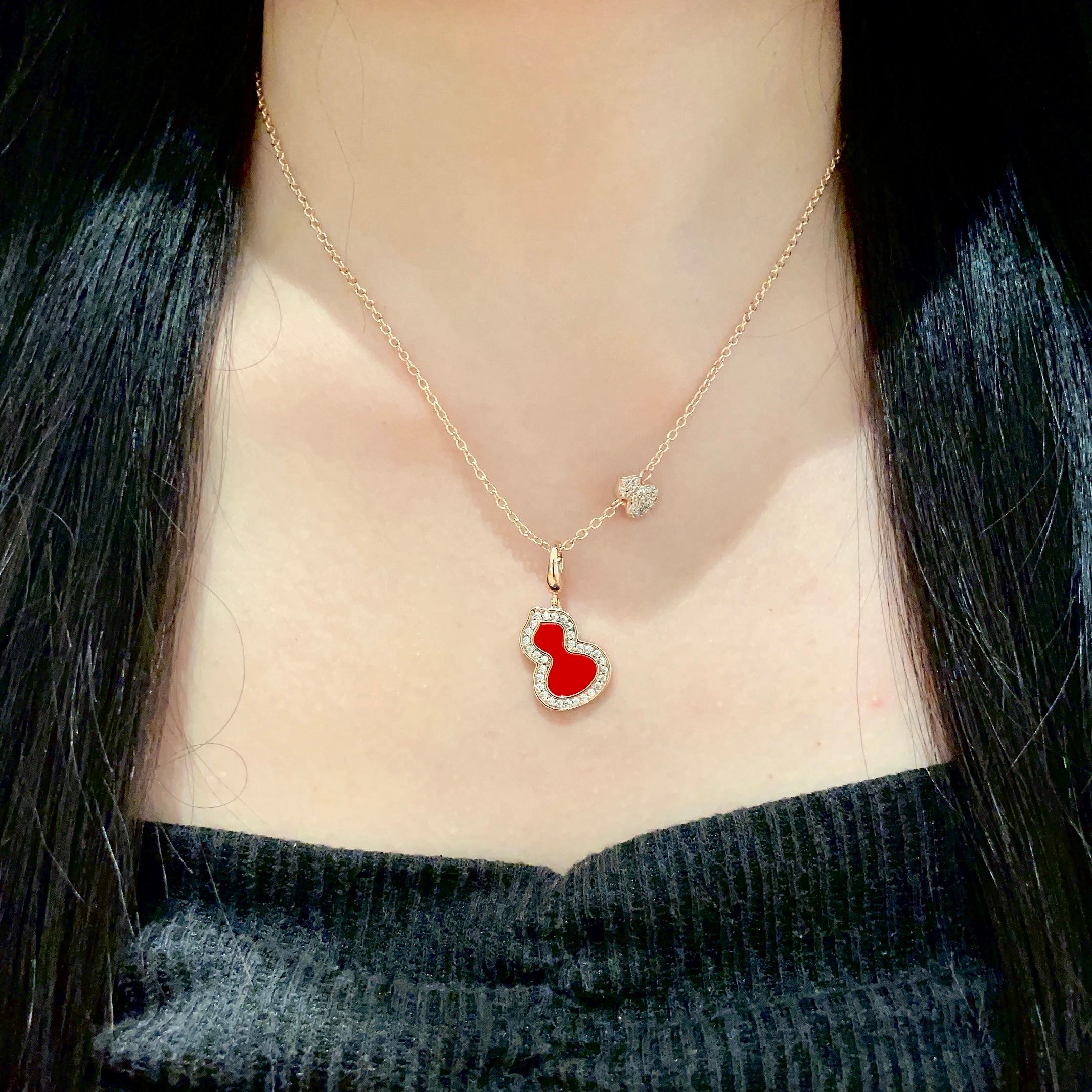  精工版本👼麒麟葫芦红贝母项链 ✨葫芦谐音＂福禄＂，寓意有福！好看又有内涵，简直毫无抵抗力！高品质，超精