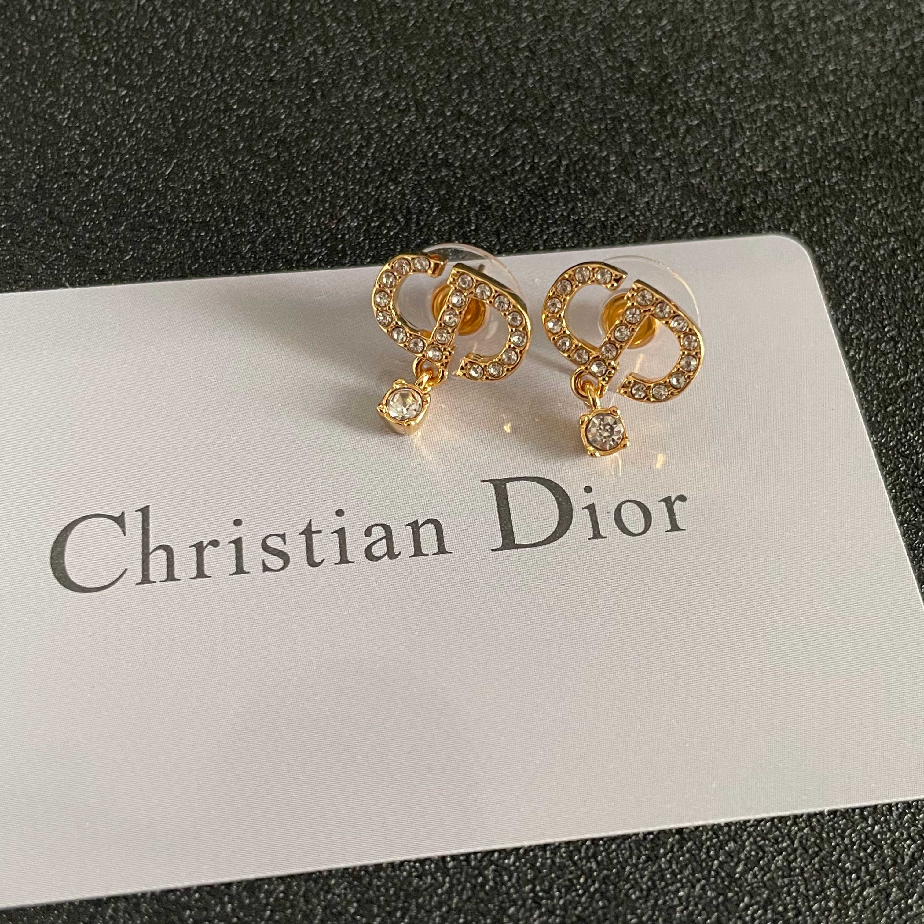👑Dior 迪奥 中古 耳环 专柜一致上新 精选原版一致 黄铜材质 甜美气质高