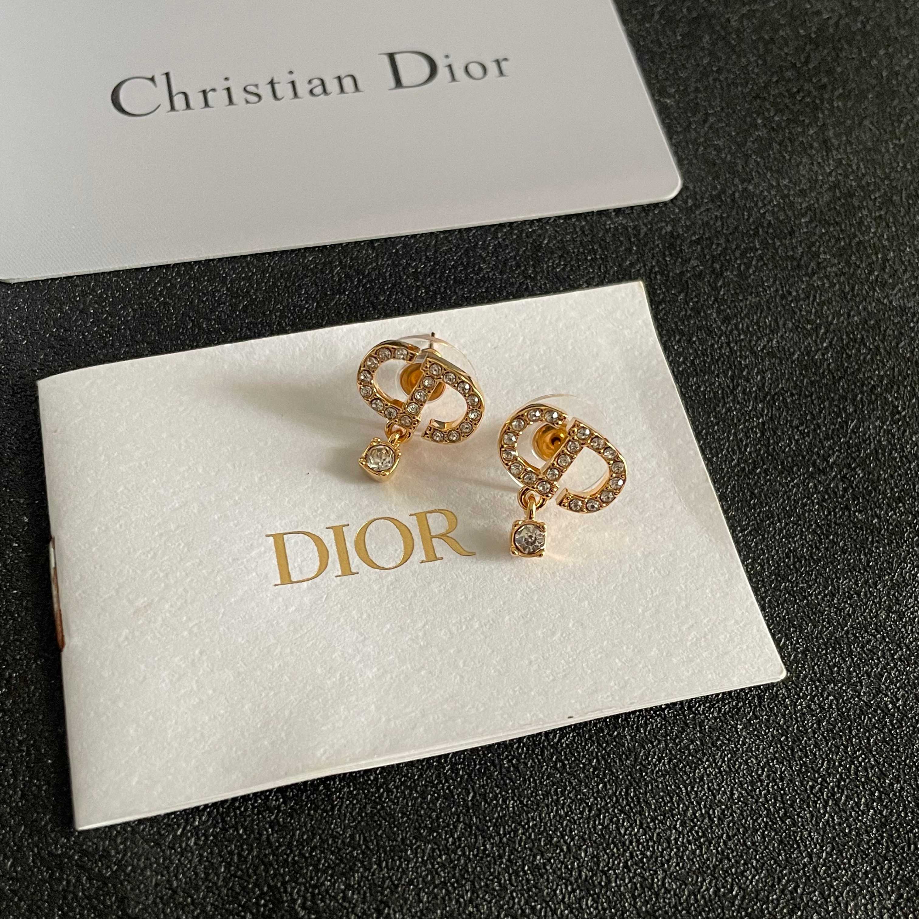 👑Dior 迪奥 中古 耳环 专柜一致上新 精选原版一致 黄铜材质 甜美气质高