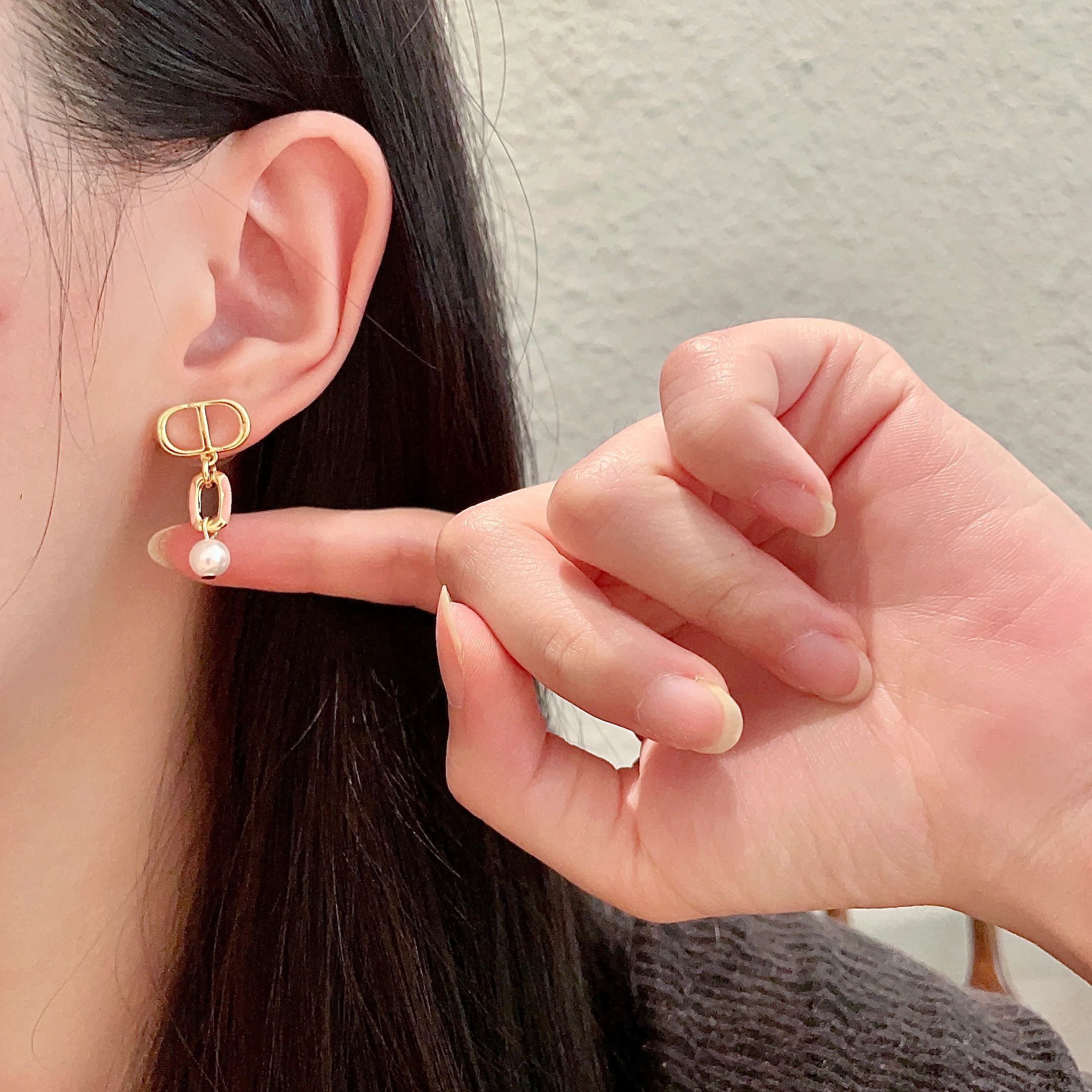 👑Dior 迪奥 中古 耳环 专柜一致上新 精选原版一致 黄铜材质 甜美气质高