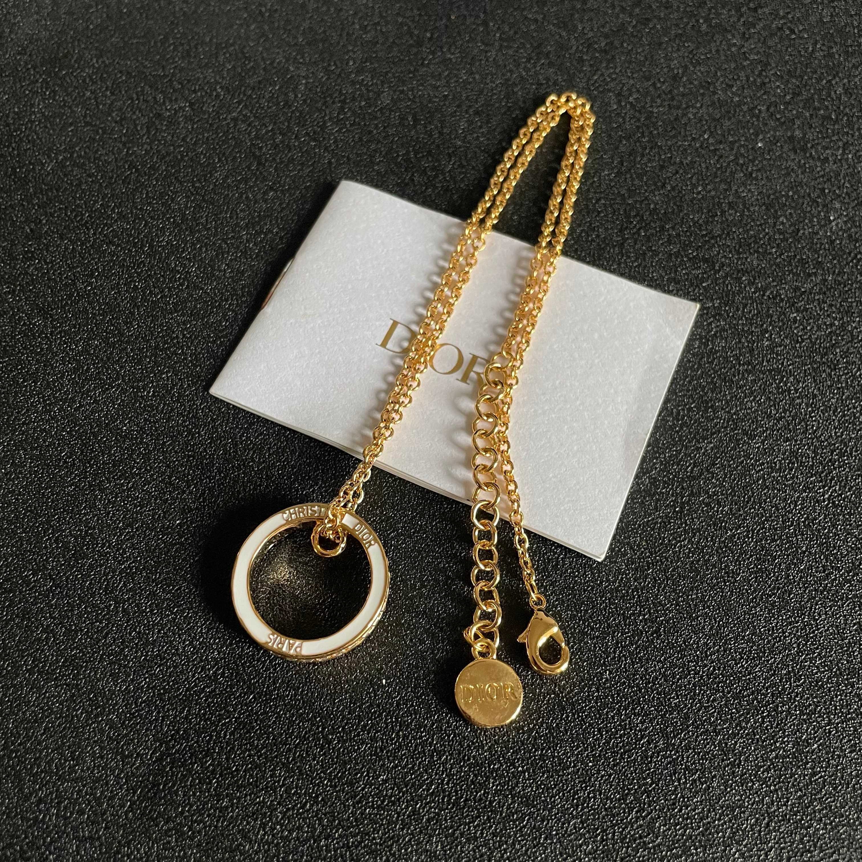 👑Dior 迪奥  中古 项链 专柜一致上新 精选原版一致 黄铜材质 甜美气质高雅.