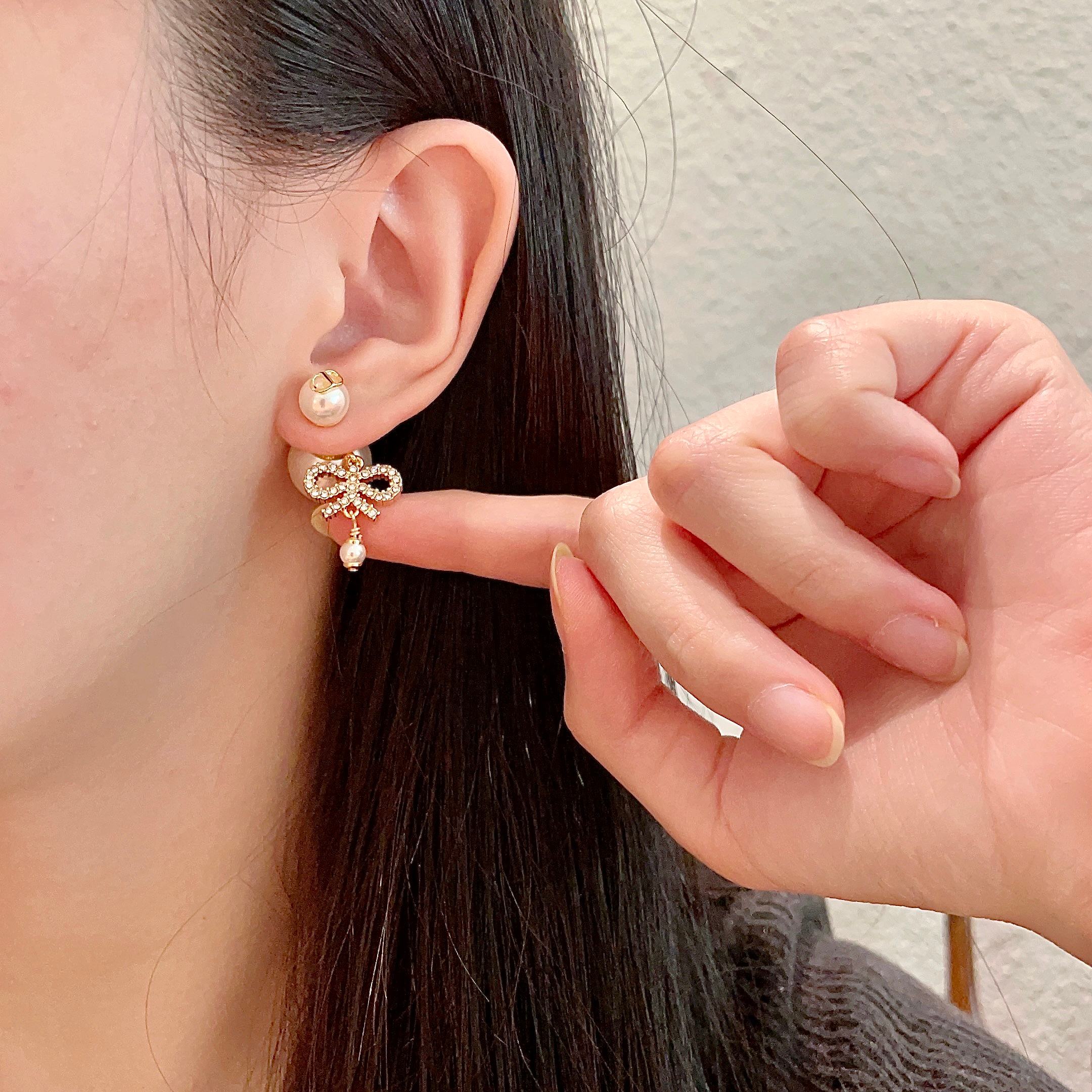 👑Dior 迪奥 中古 耳环 专柜一致上新 精选原版一致 黄铜材质 甜美气质高