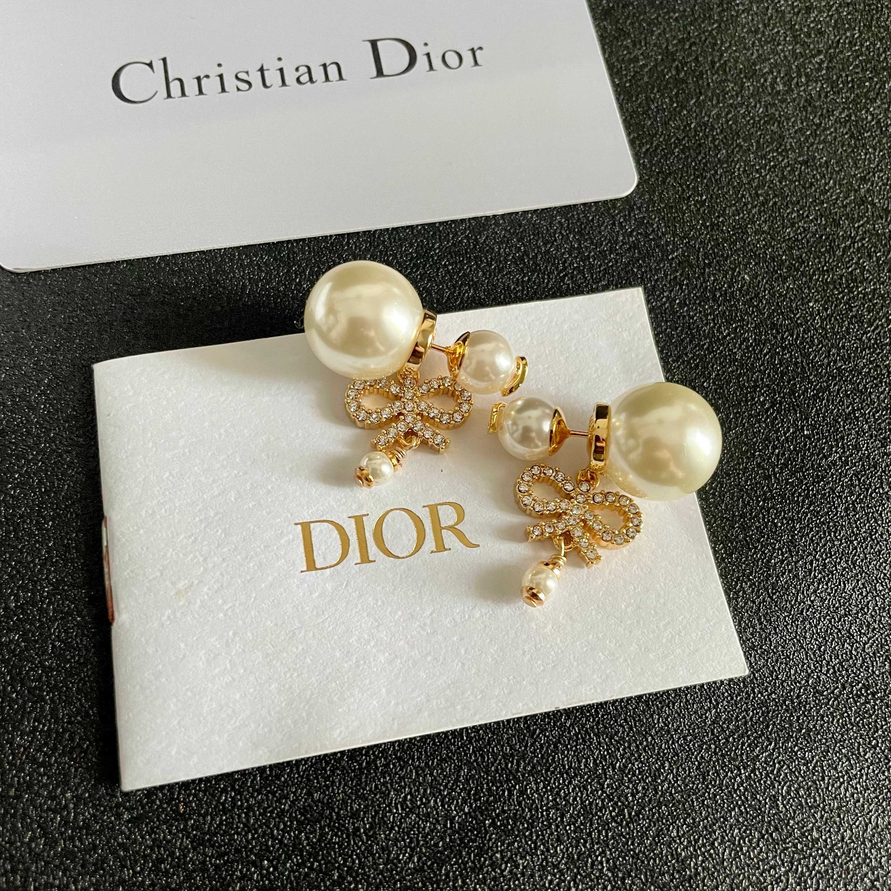 👑Dior 迪奥 中古 耳环 专柜一致上新 精选原版一致 黄铜材质 甜美气质高