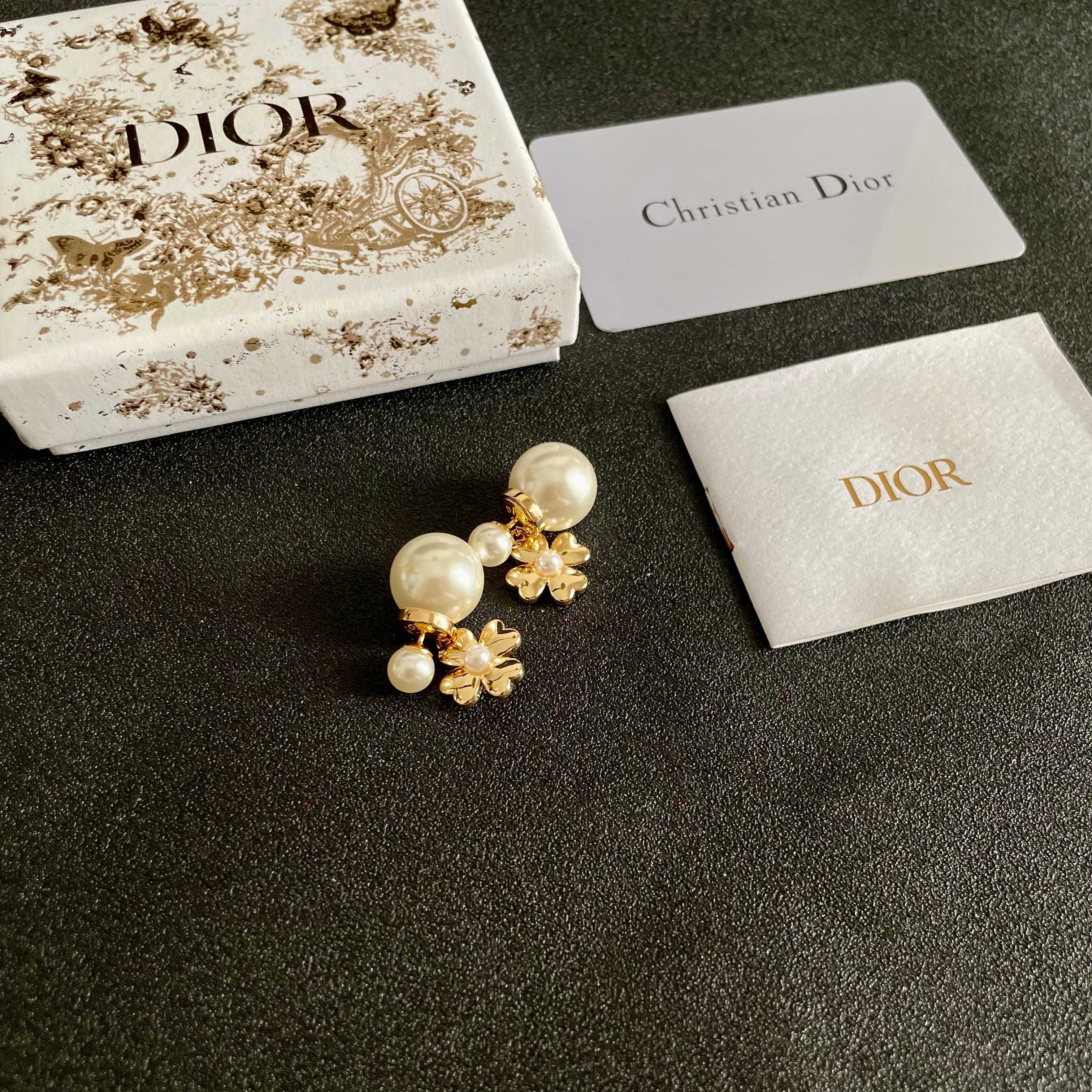 👑Dior 迪奥 中古 耳环 专柜一致上新 精选原版一致 黄铜材质 甜美气质高