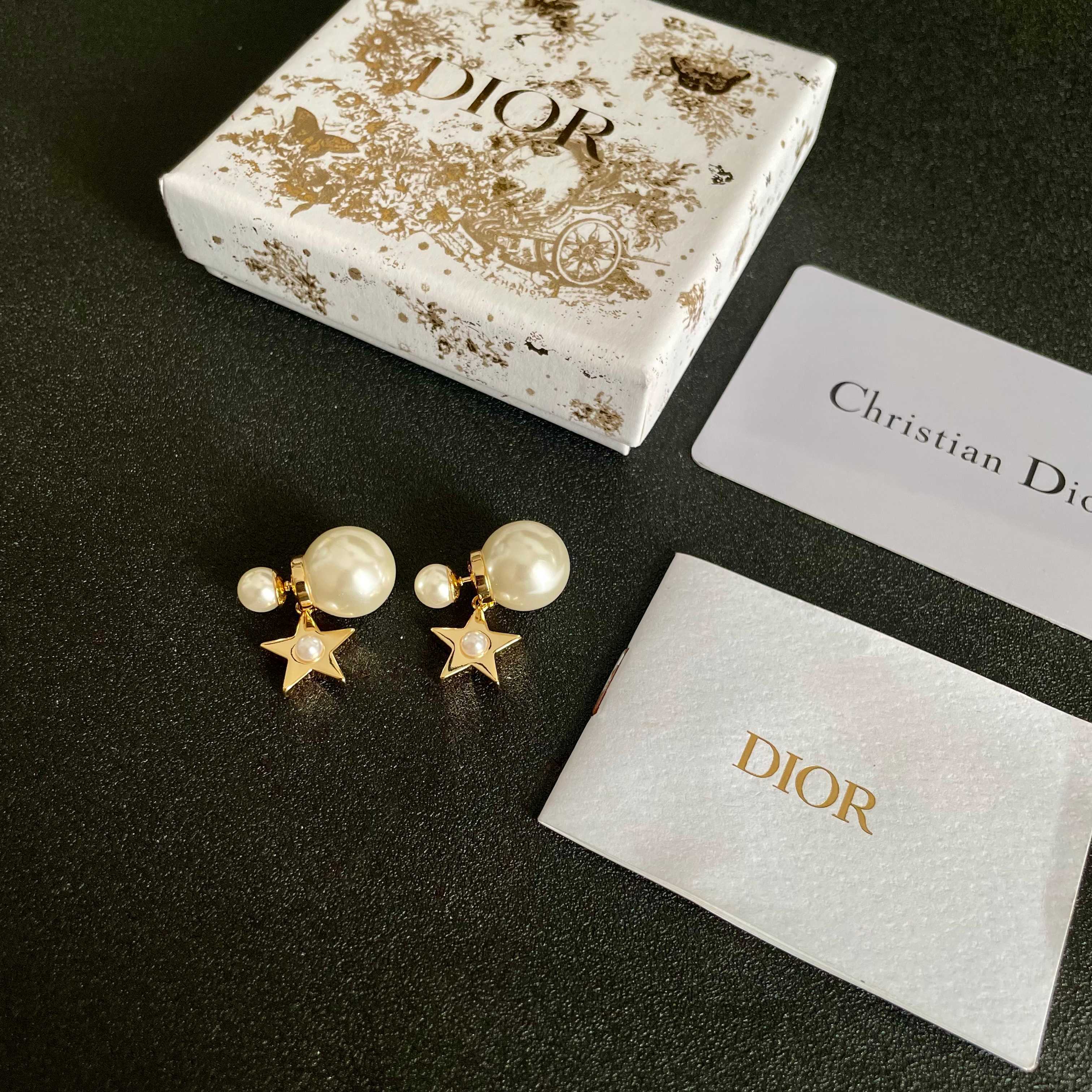👑Dior 迪奥 中古 耳环 专柜一致上新 精选原版一致 黄铜材质 甜美气质高