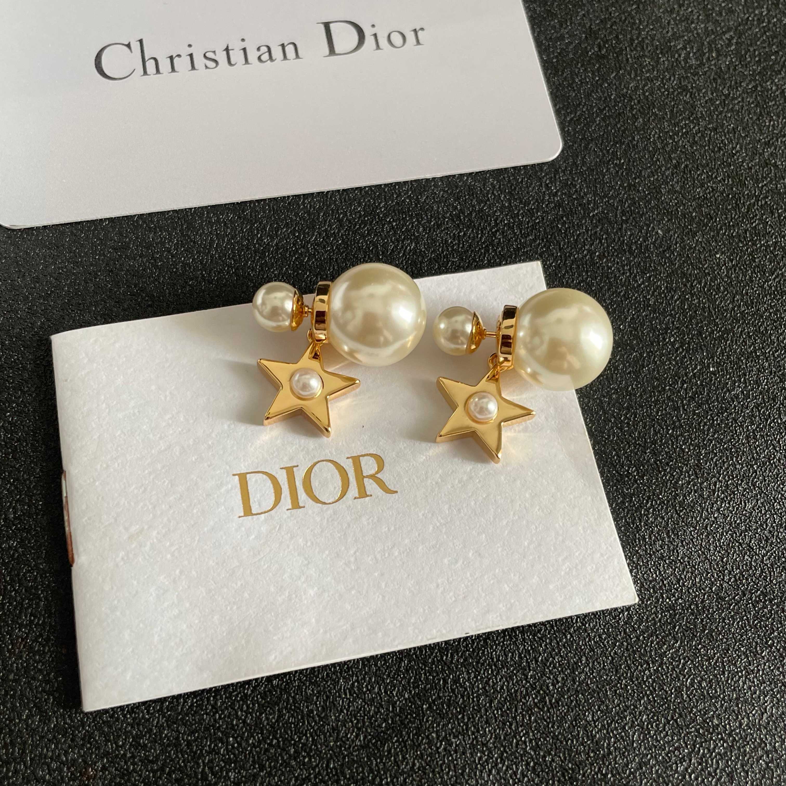 👑Dior 迪奥 中古 耳环 专柜一致上新 精选原版一致 黄铜材质 甜美气质高