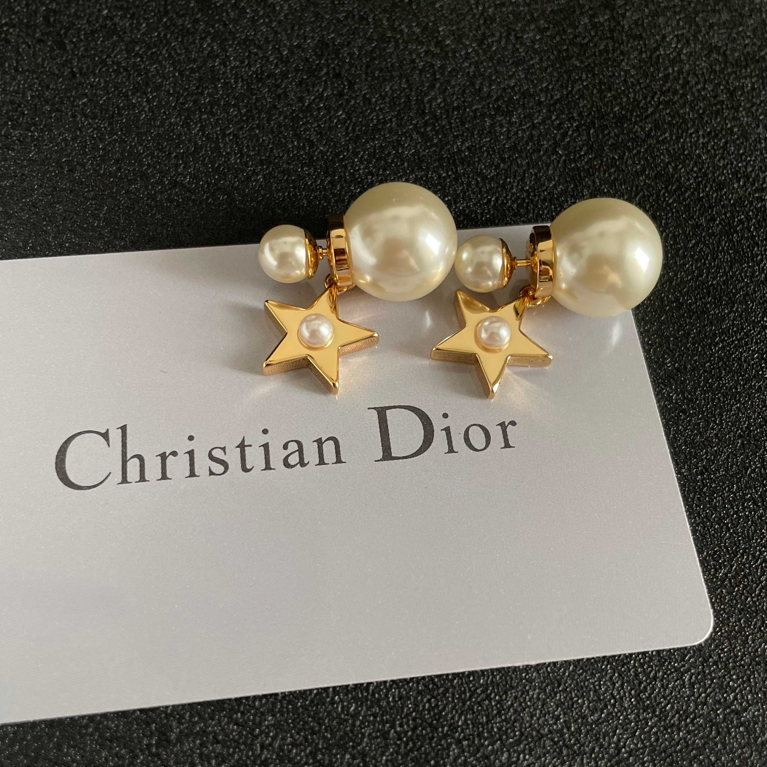 👑Dior 迪奥 中古 耳环 专柜一致上新 精选原版一致 黄铜材质 甜美气质高